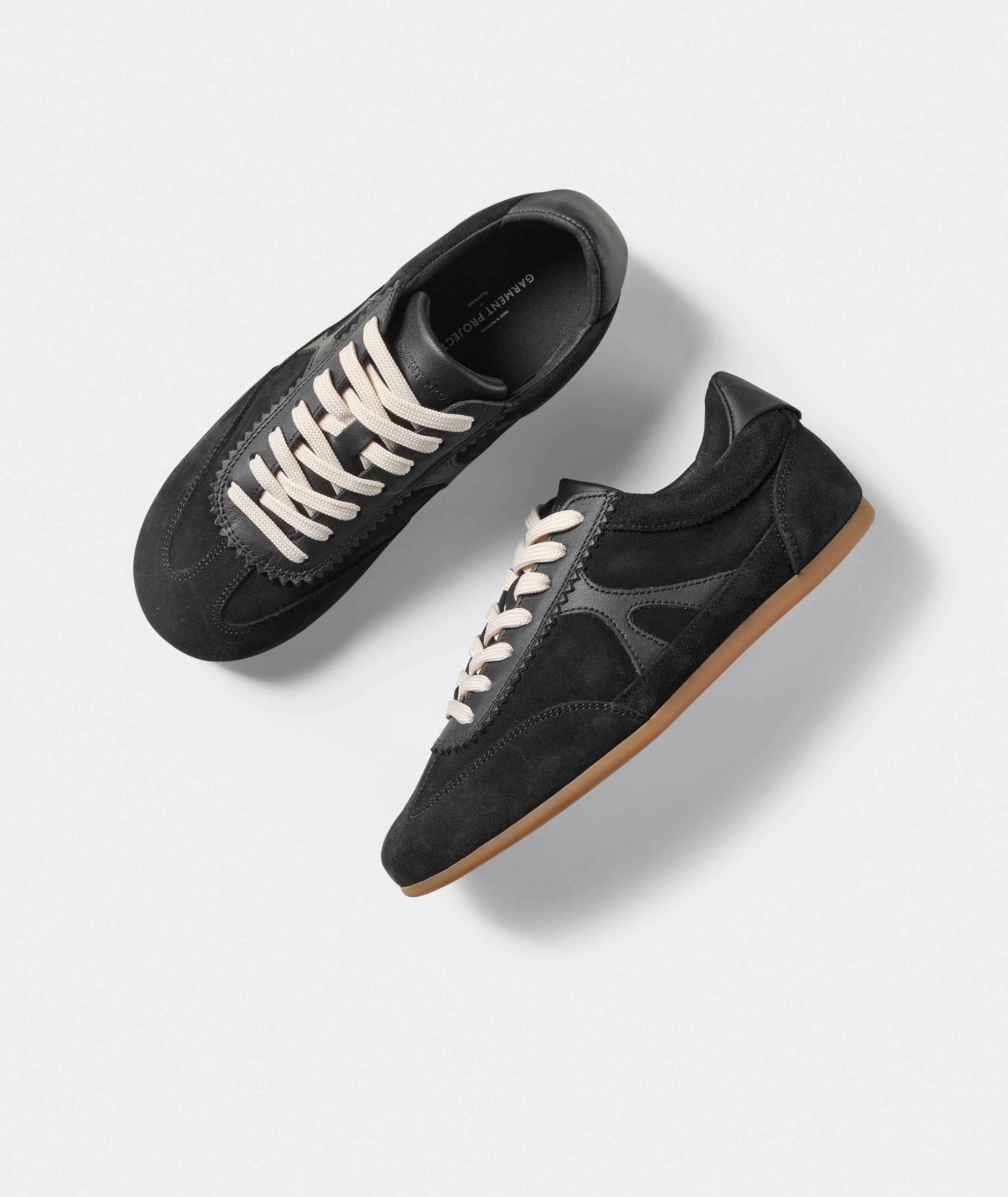 GARMENT PROJECT WMNS Bea - Black Suede/Leather Mix Sneakers 999 Black