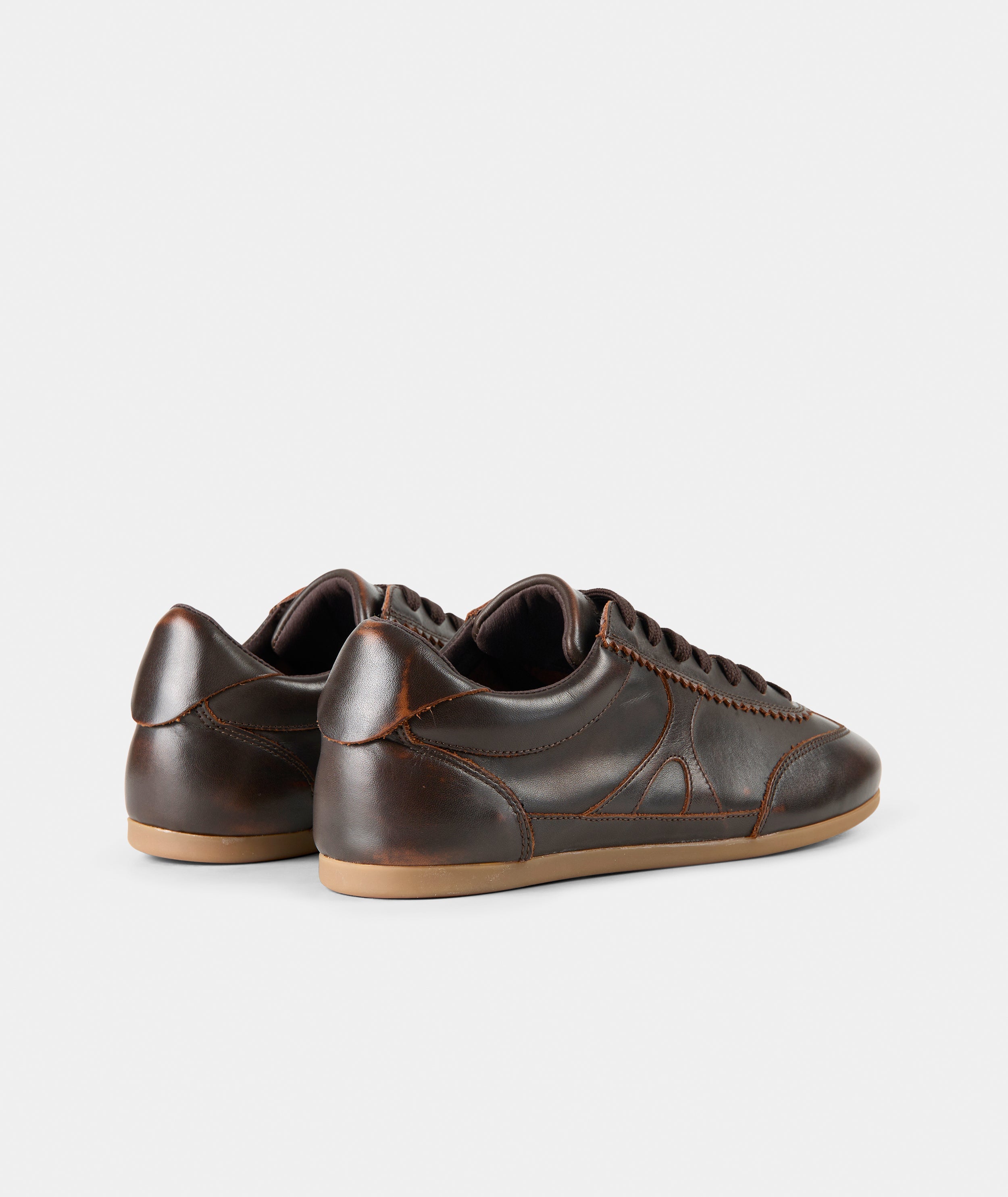 GARMENT PROJECT WMNS Bea - Brown Vintage Leather Sneakers 800 Brown