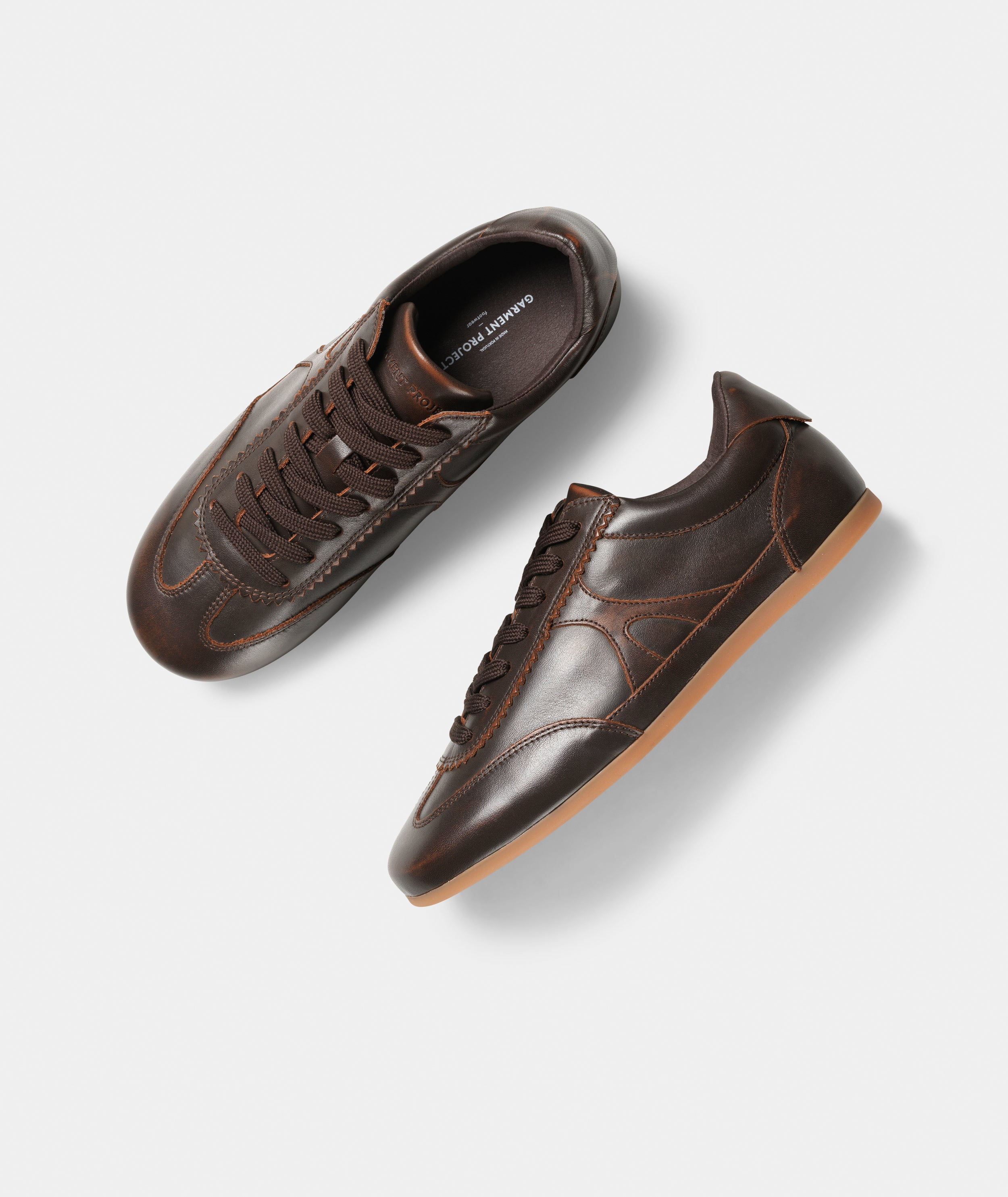 GARMENT PROJECT WMNS Bea - Brown Vintage Leather Sneakers 800 Brown
