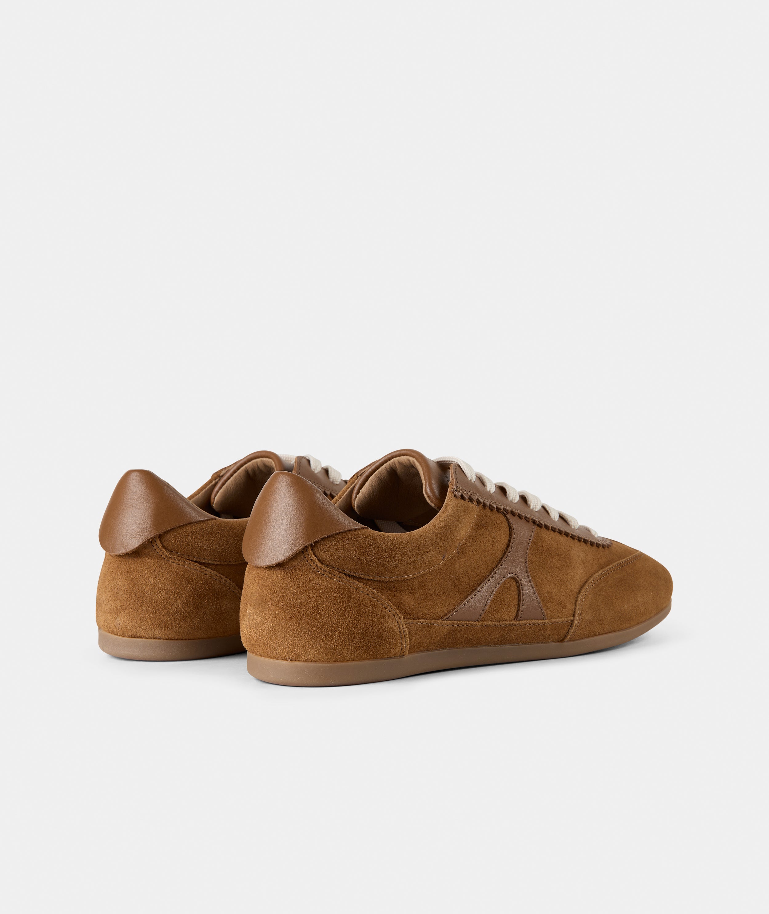 GARMENT PROJECT WMNS Bea - Cognac Suede/Leather Mix Sneakers 650 Cognac