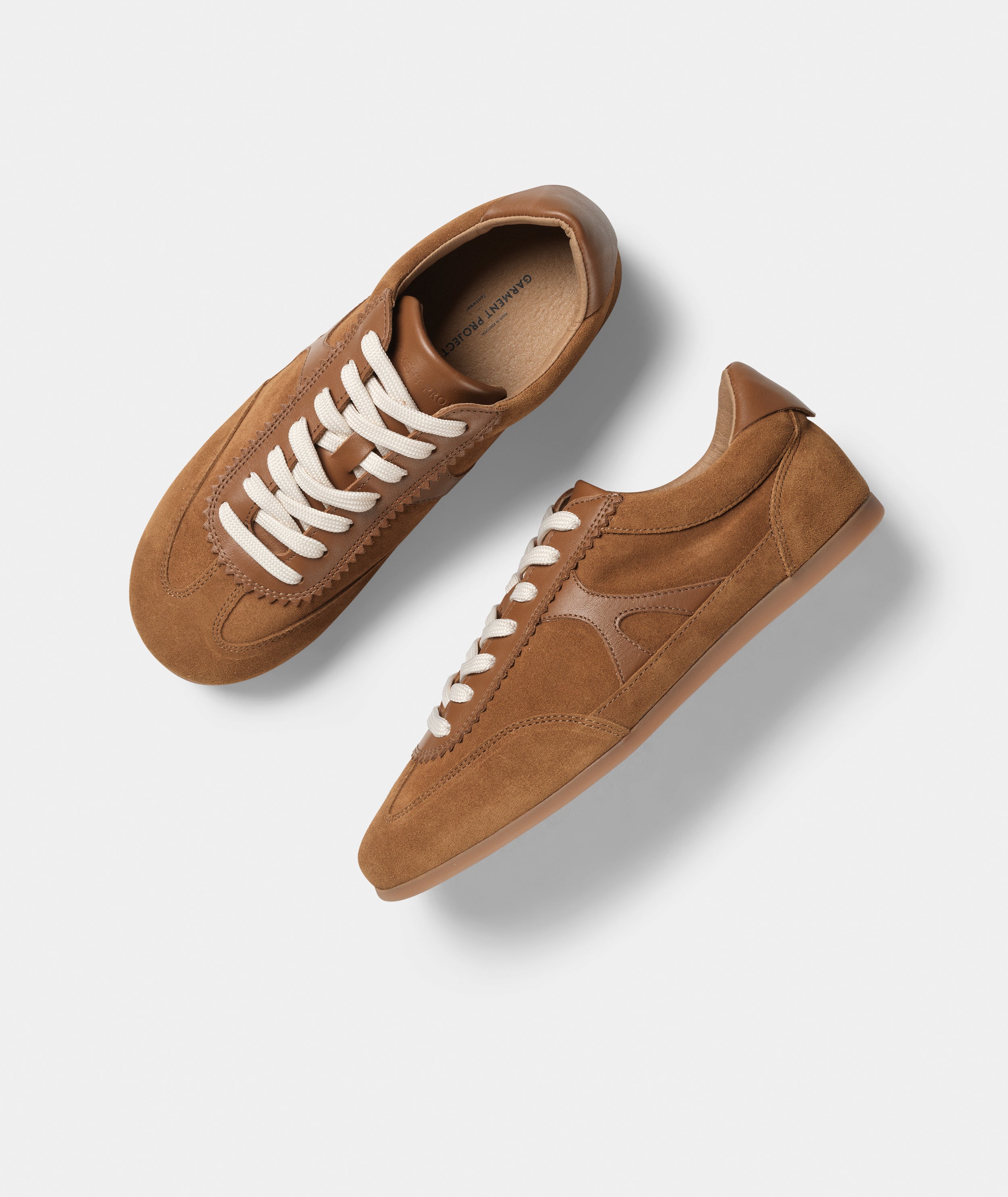 GARMENT PROJECT WMNS Bea - Cognac Suede/Leather Mix Sneakers 650 Cognac