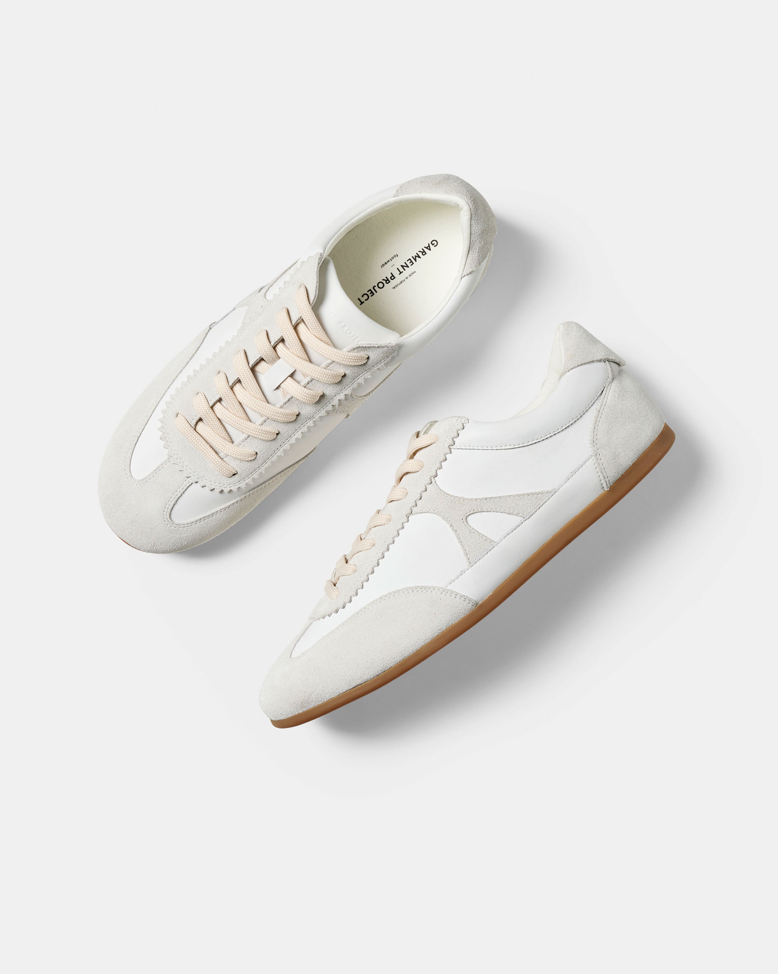 GARMENT PROJECT WMNS Bea - White Leather/Suede Mix Sneakers 100 White