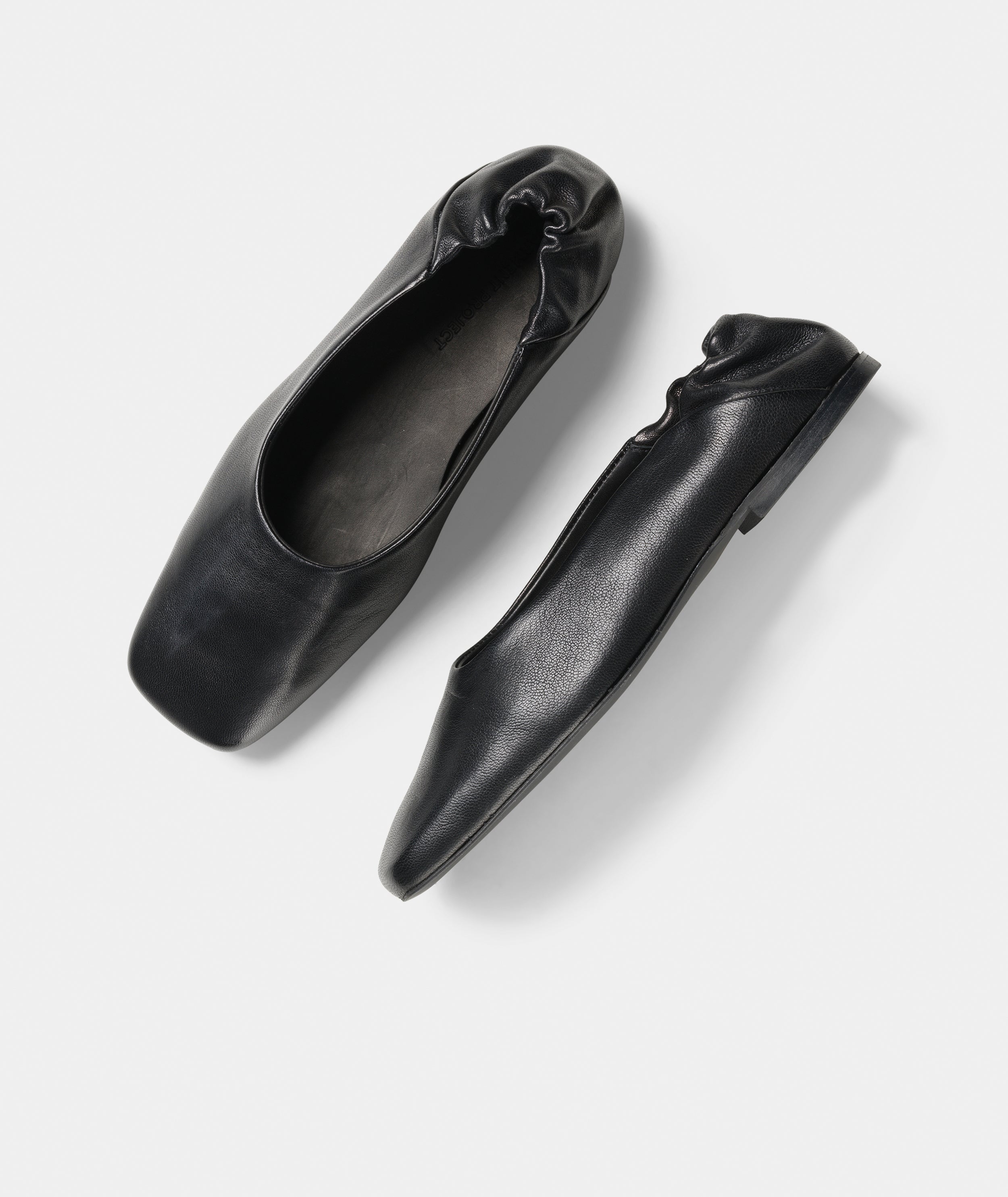 GARMENT PROJECT WMNS Bella - Black Leather Ballerinas 999 Black