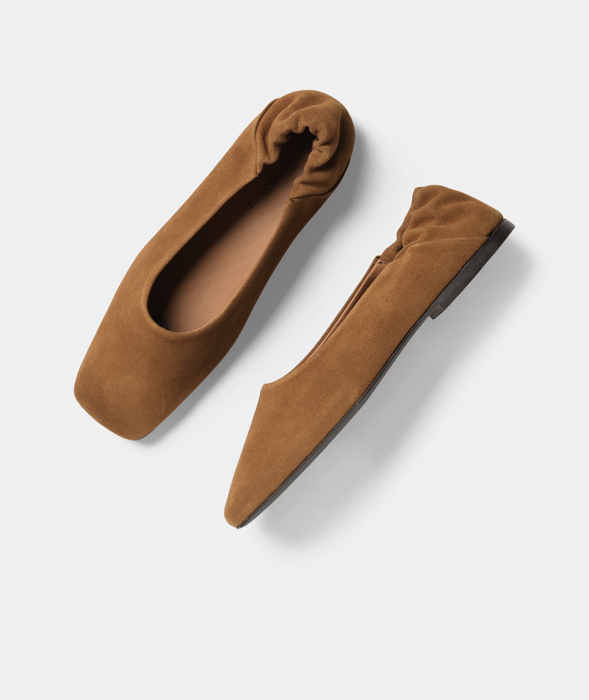 GARMENT PROJECT WMNS Bella - Cognac Suede Ballerinas 650 Cognac