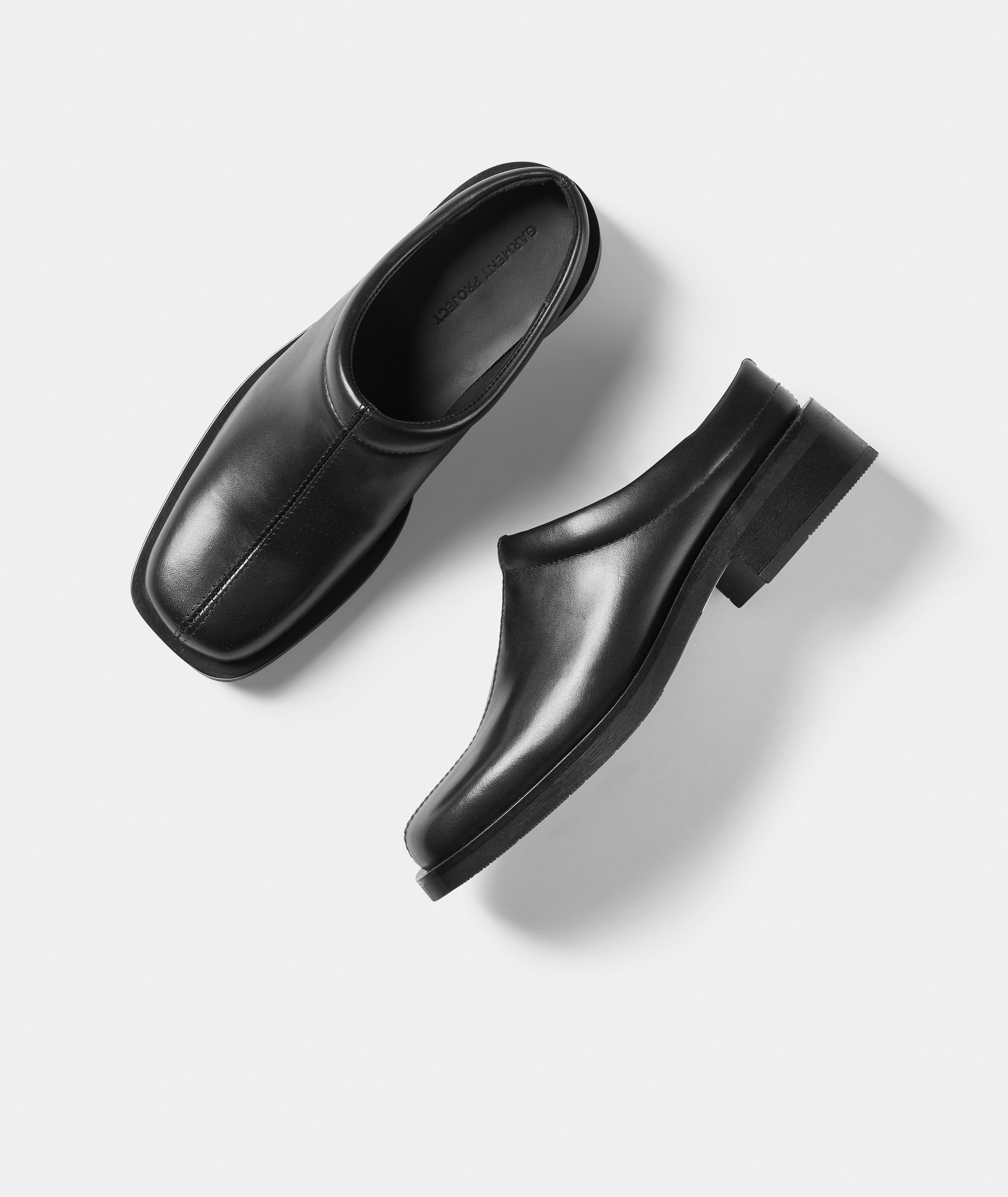 GARMENT PROJECT WMNS Blake - Black Leather Mules 999 Black