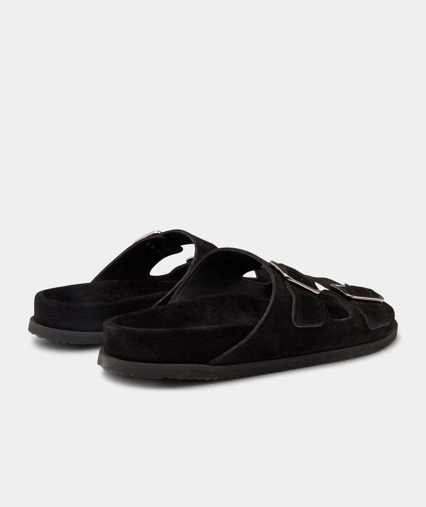 GARMENT PROJECT MAN Blake Sandal - Black Suede Shoes 999 Black