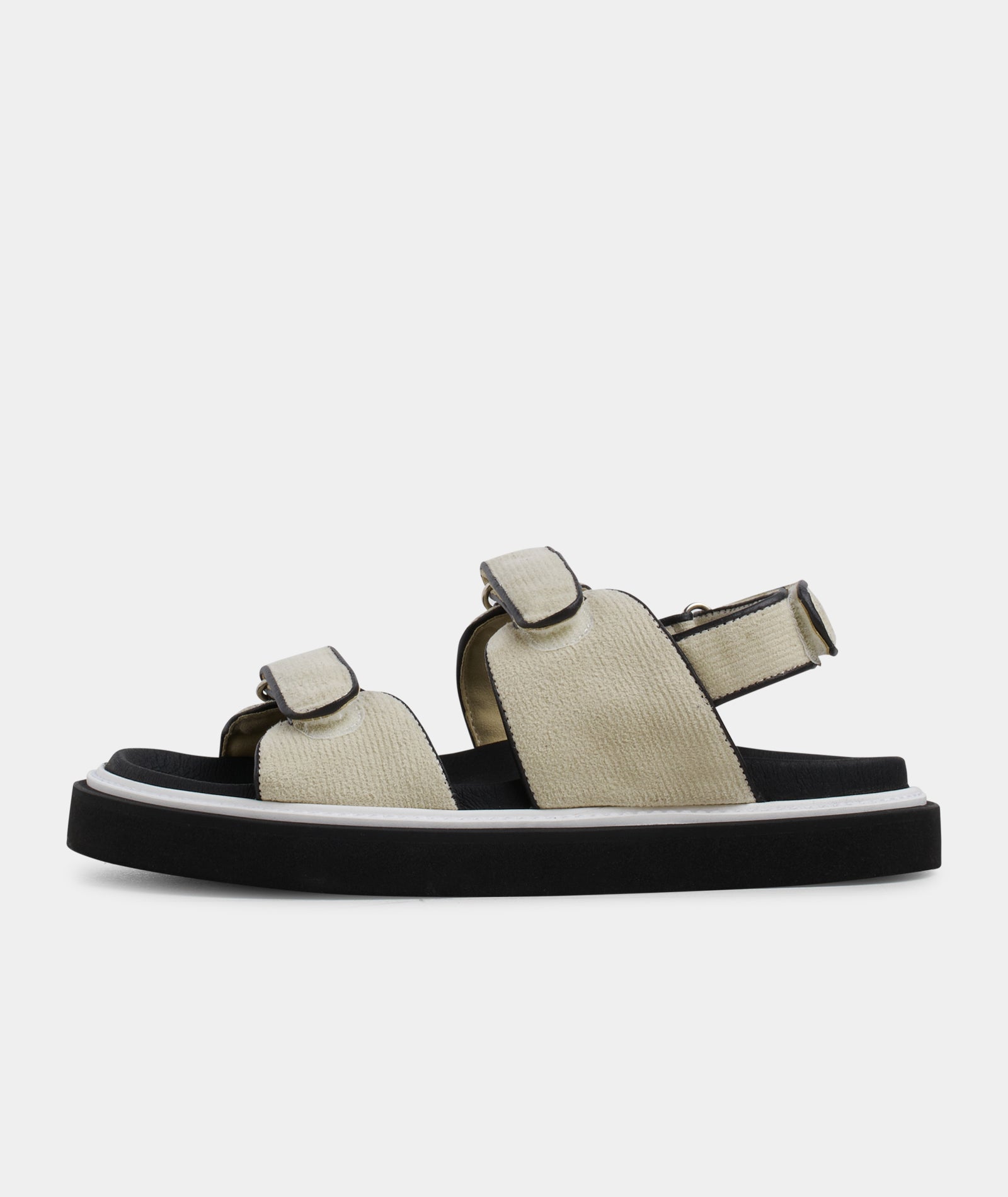 GARMENT PROJECT WMNS Bodi Recycled Sandal - Off White Corduroy Sandals 110 Off White