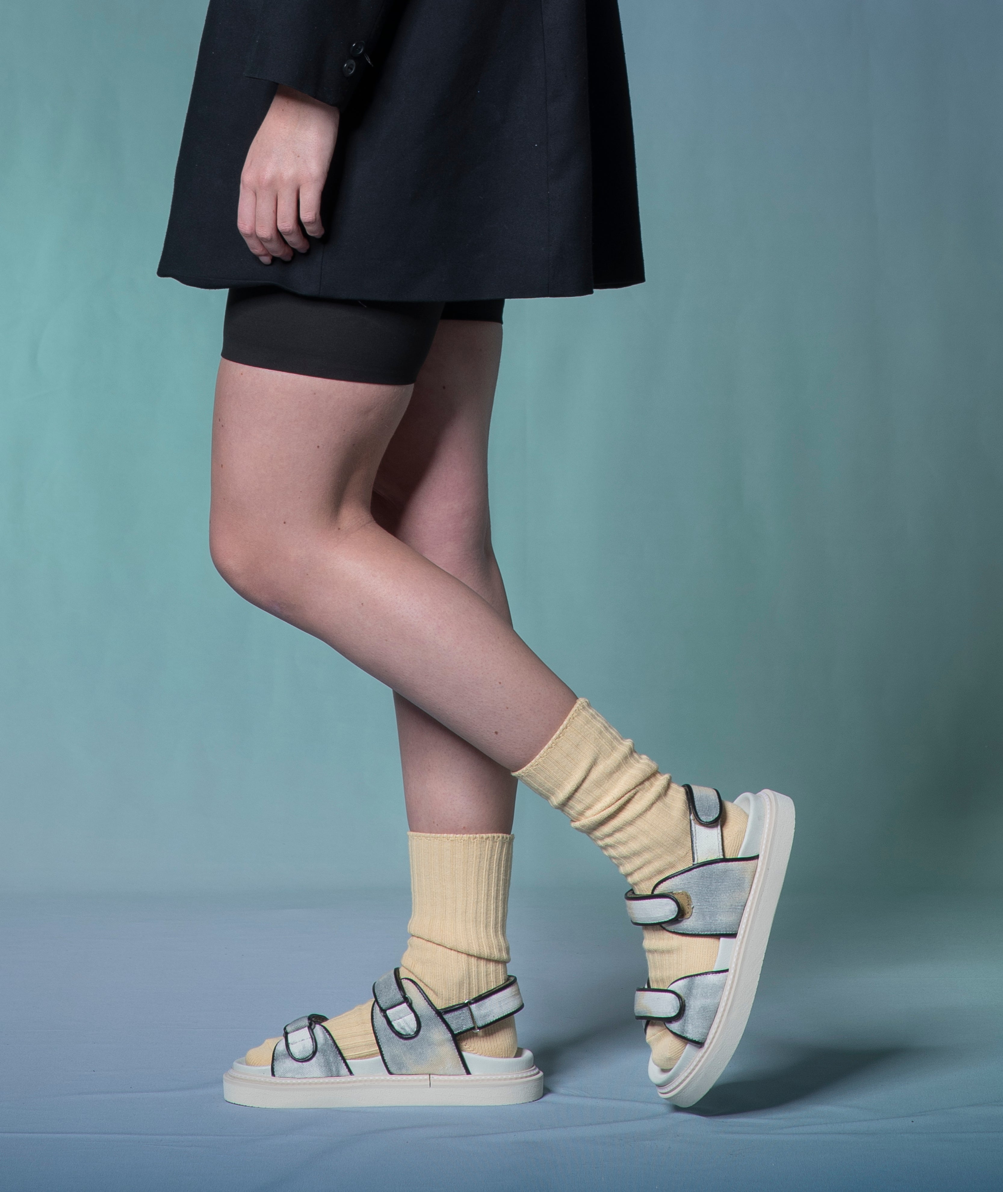 GARMENT PROJECT WMNS Bodi Sandal - Grey Tie Dye Canvas Sandals 430 Grey