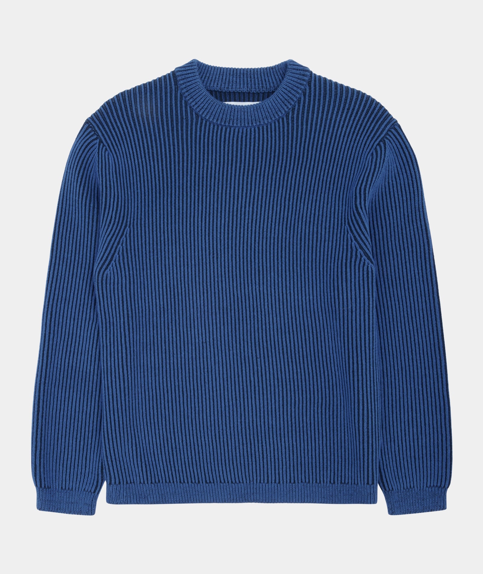 GARMENT PROJECT MAN Boxy Cotton Knit - Bicolored blue/navy Knit 550 Blue