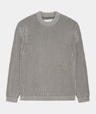 GARMENT PROJECT MAN Boxy Cotton Knit - Bicolored bone/elephant Knit 111 Bone White