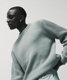 GARMENT PROJECT MAN Boxy Cotton Knit - Dusty Green Knit 255 Dusty Green