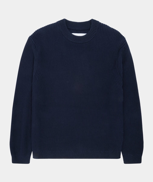 Boxy Cotton Knit - Navy – Garment Project