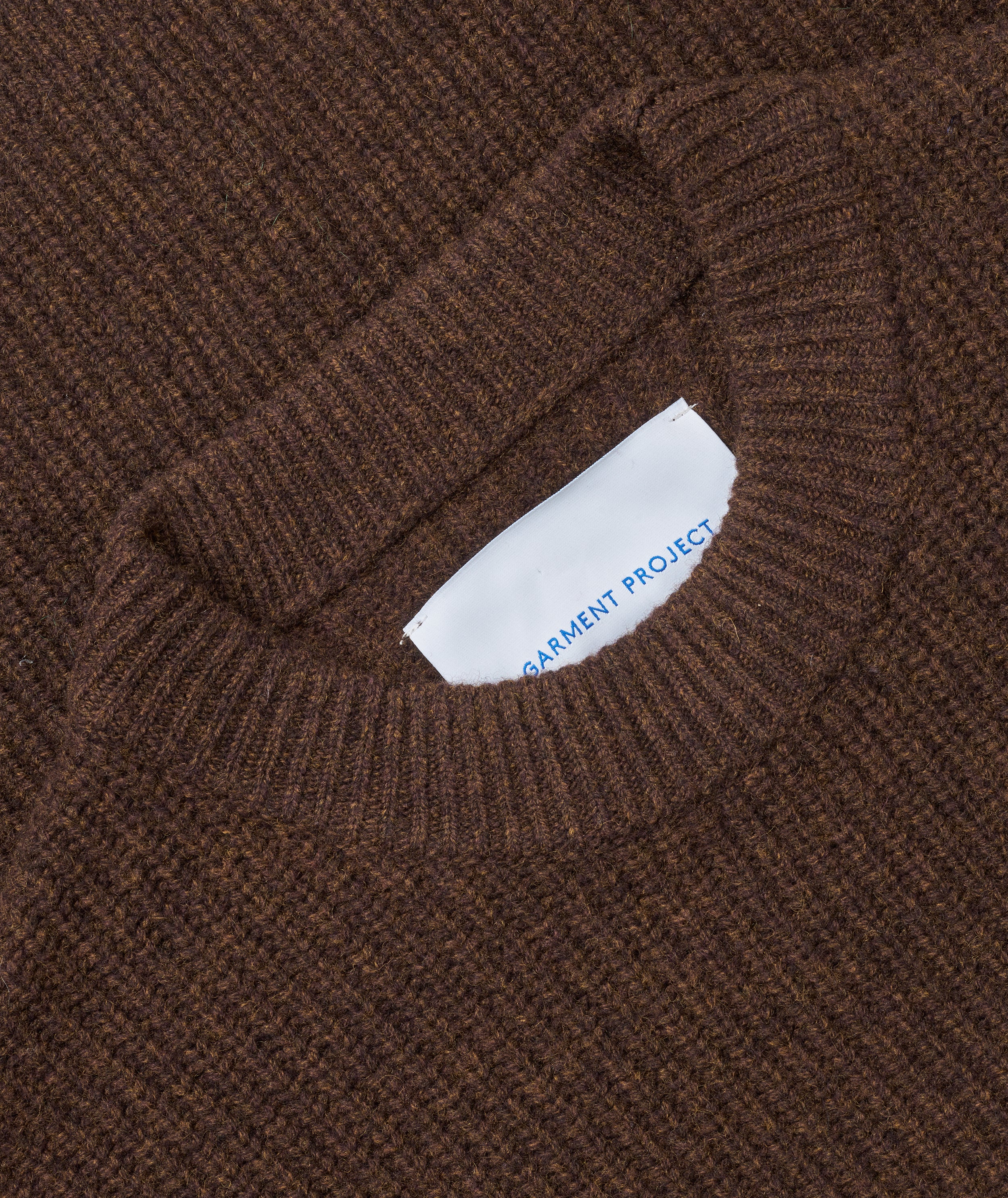 GARMENT PROJECT MAN Boxy Wool Knit - Brown Melange Knit 800 Brown