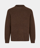 GARMENT PROJECT MAN Boxy Wool Knit - Brown Melange Knit 800 Brown