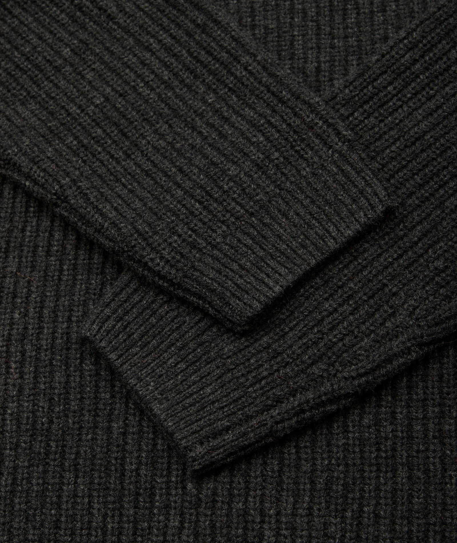 GARMENT PROJECT MAN Boxy Wool Knit - Dark Grey Melange Knit 400 Grey