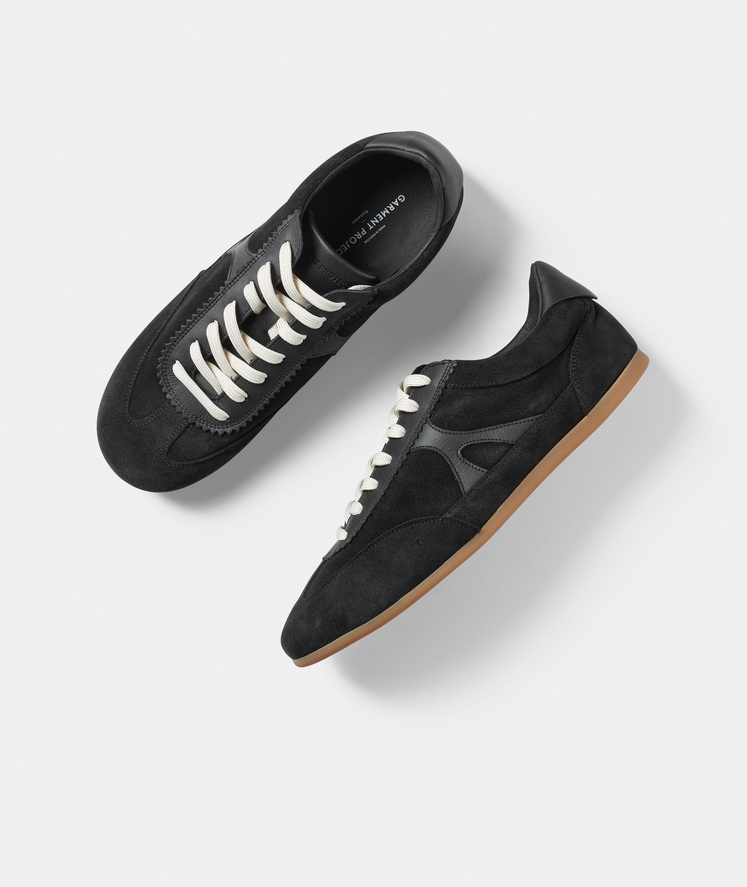 GARMENT PROJECT MAN Brodie - Black Suede/Leather Mix Sneakers 999 Black