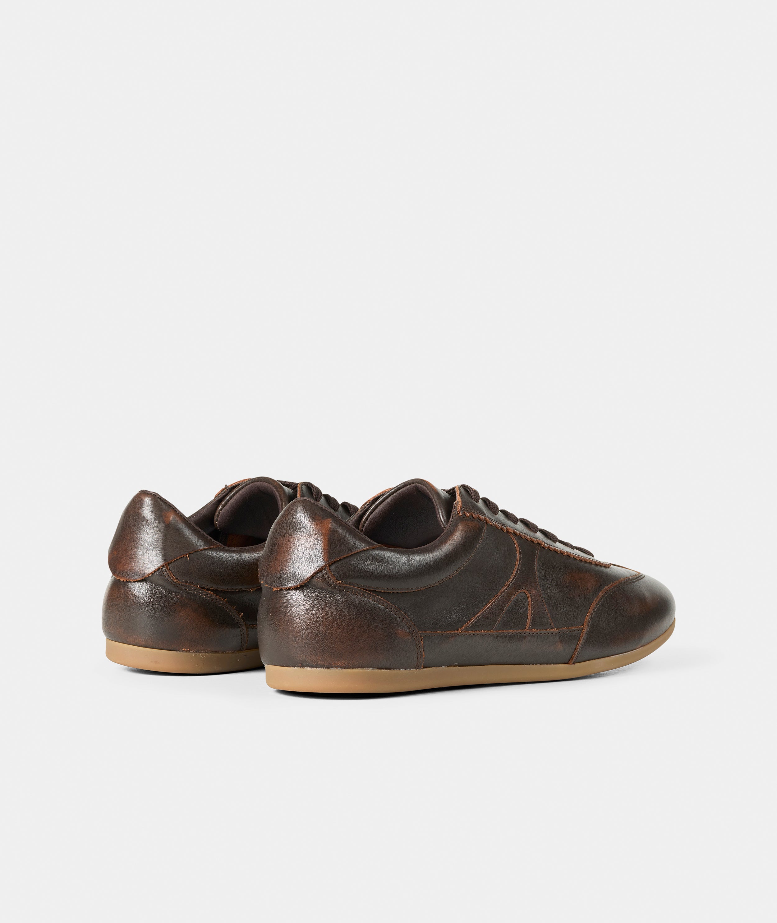 GARMENT PROJECT MAN Brodie - Brown Vintage Leather Sneakers 800 Brown