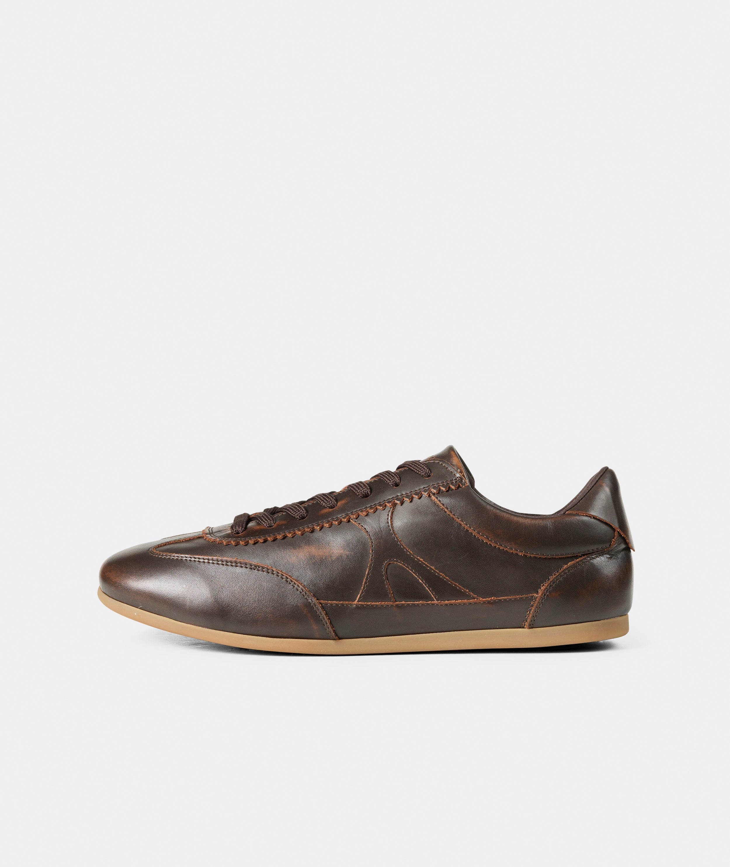 GARMENT PROJECT MAN Brodie - Brown Vintage Leather Sneakers 800 Brown