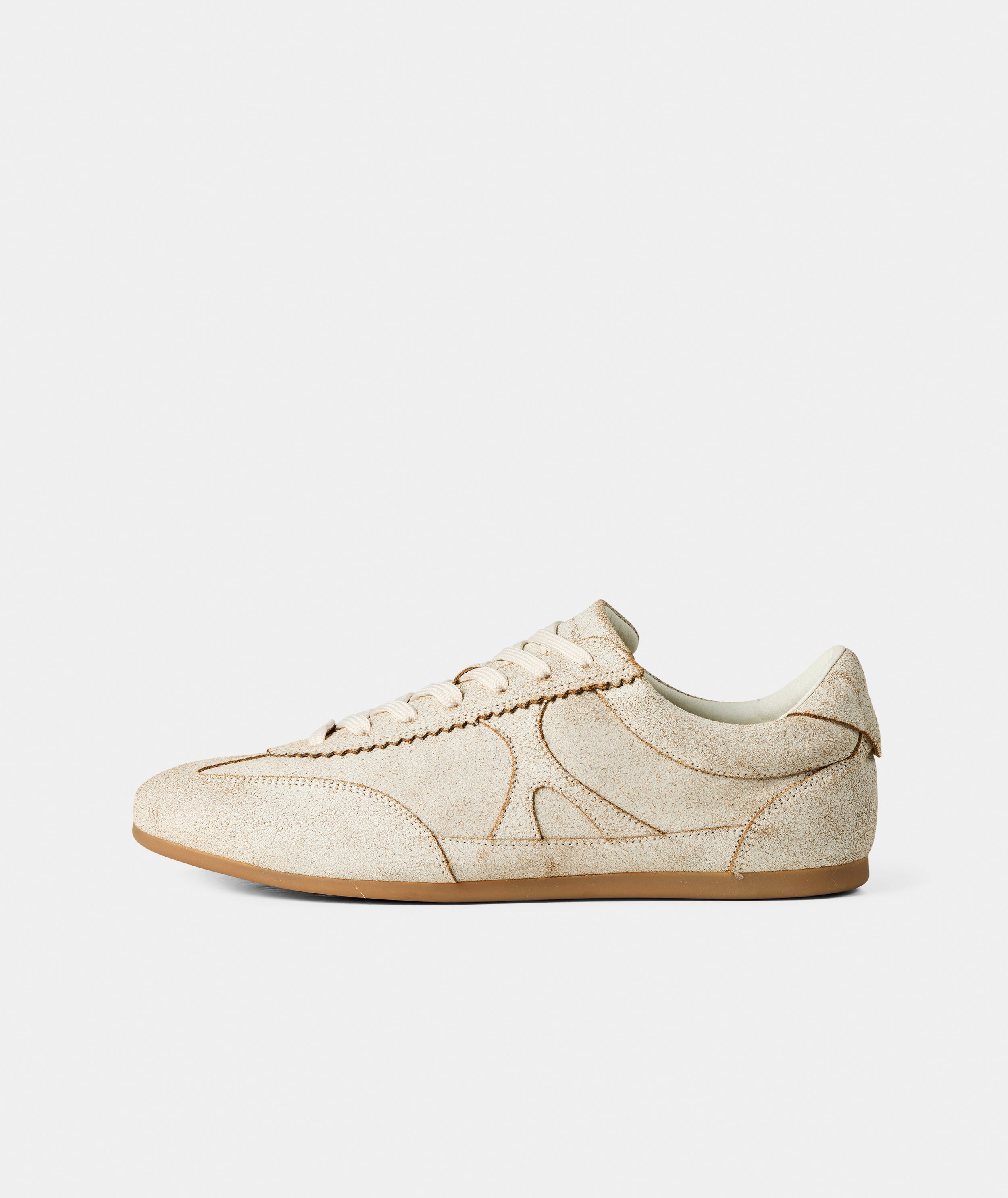 GARMENT PROJECT MAN Brodie - Off-white Cracked Leather Sneakers 110 Off White