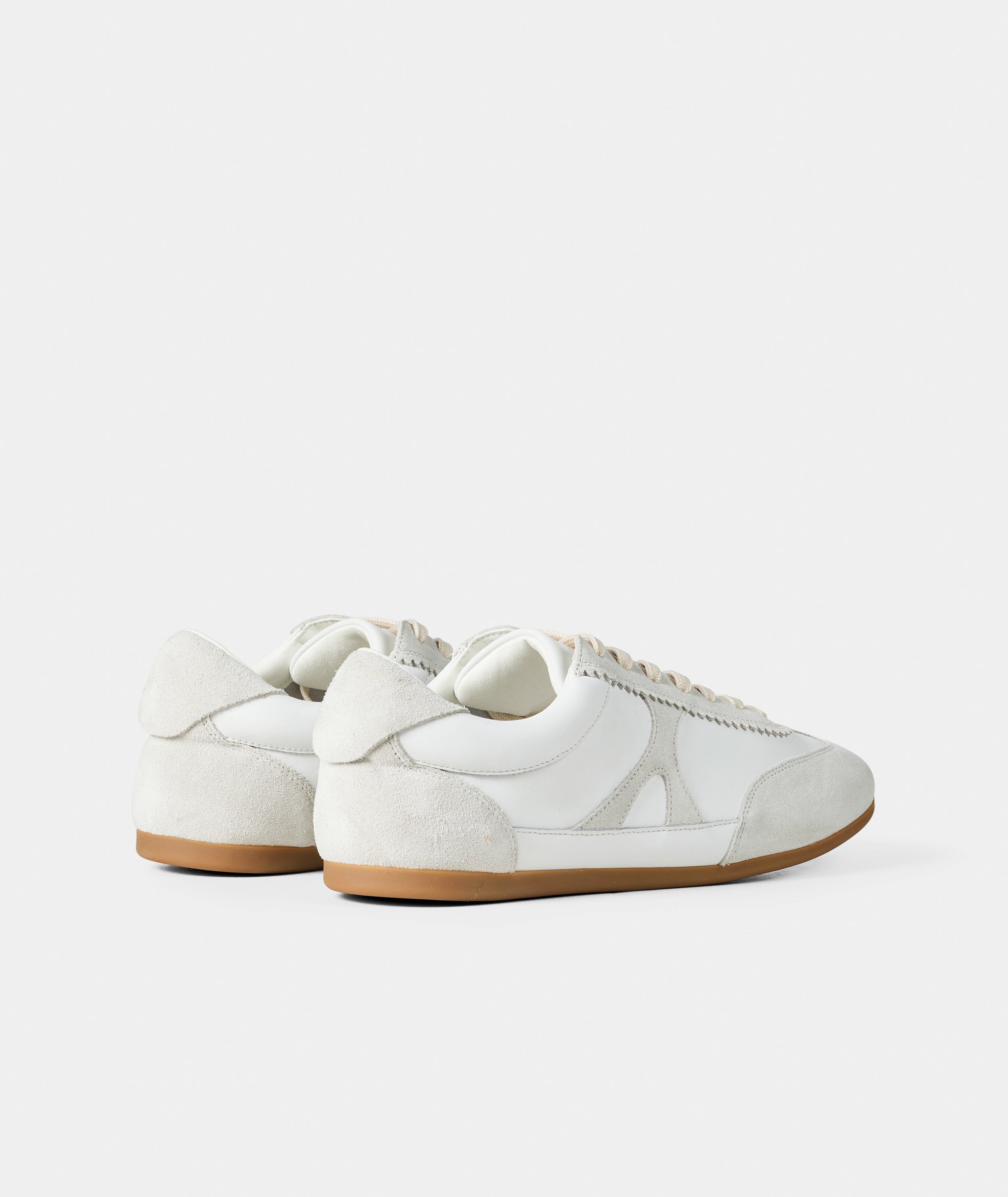 GARMENT PROJECT MAN Brodie - White Leather/Suede Mix Sneakers 100 White