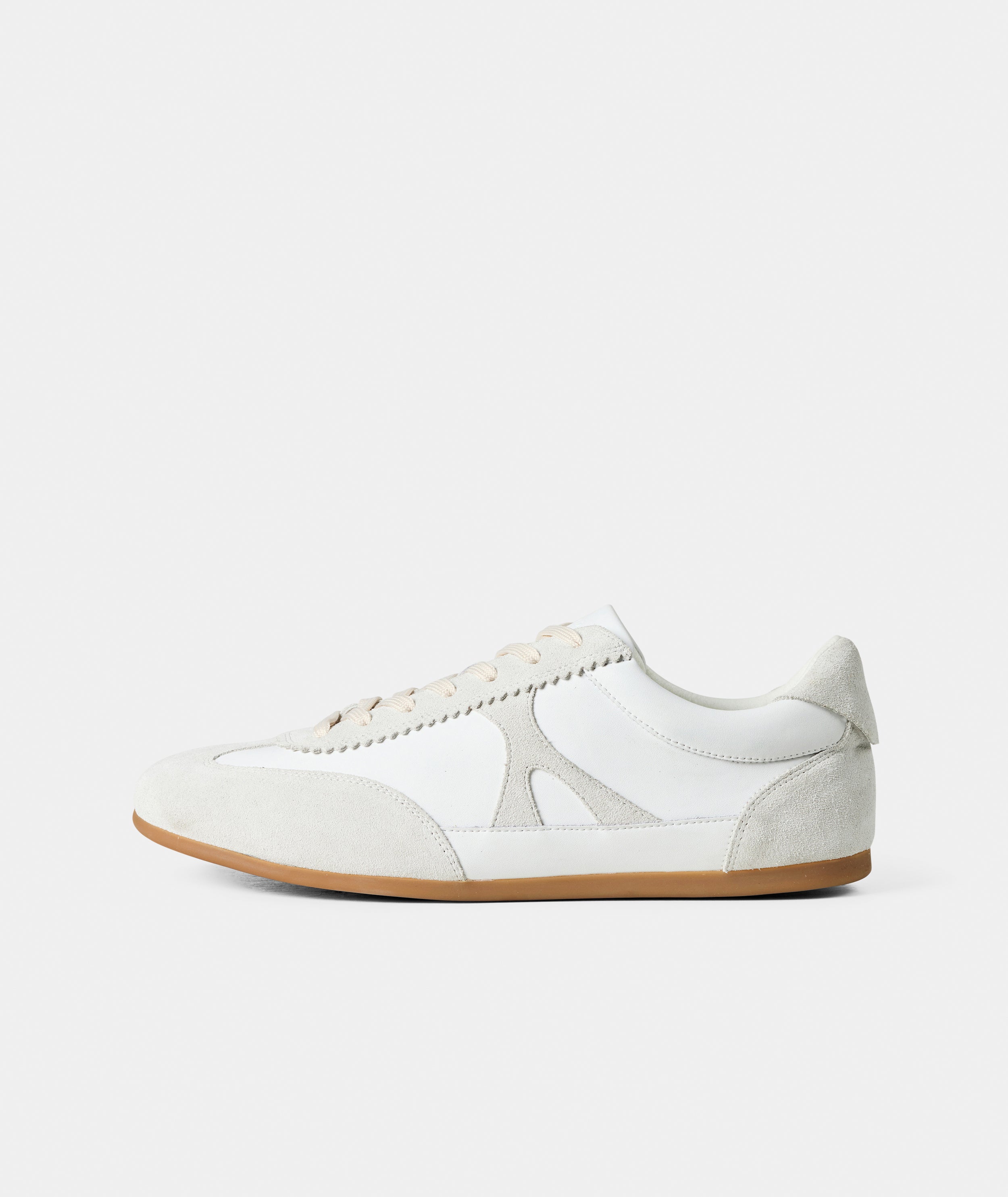 GARMENT PROJECT MAN Brodie - White Leather/Suede Mix Sneakers 100 White