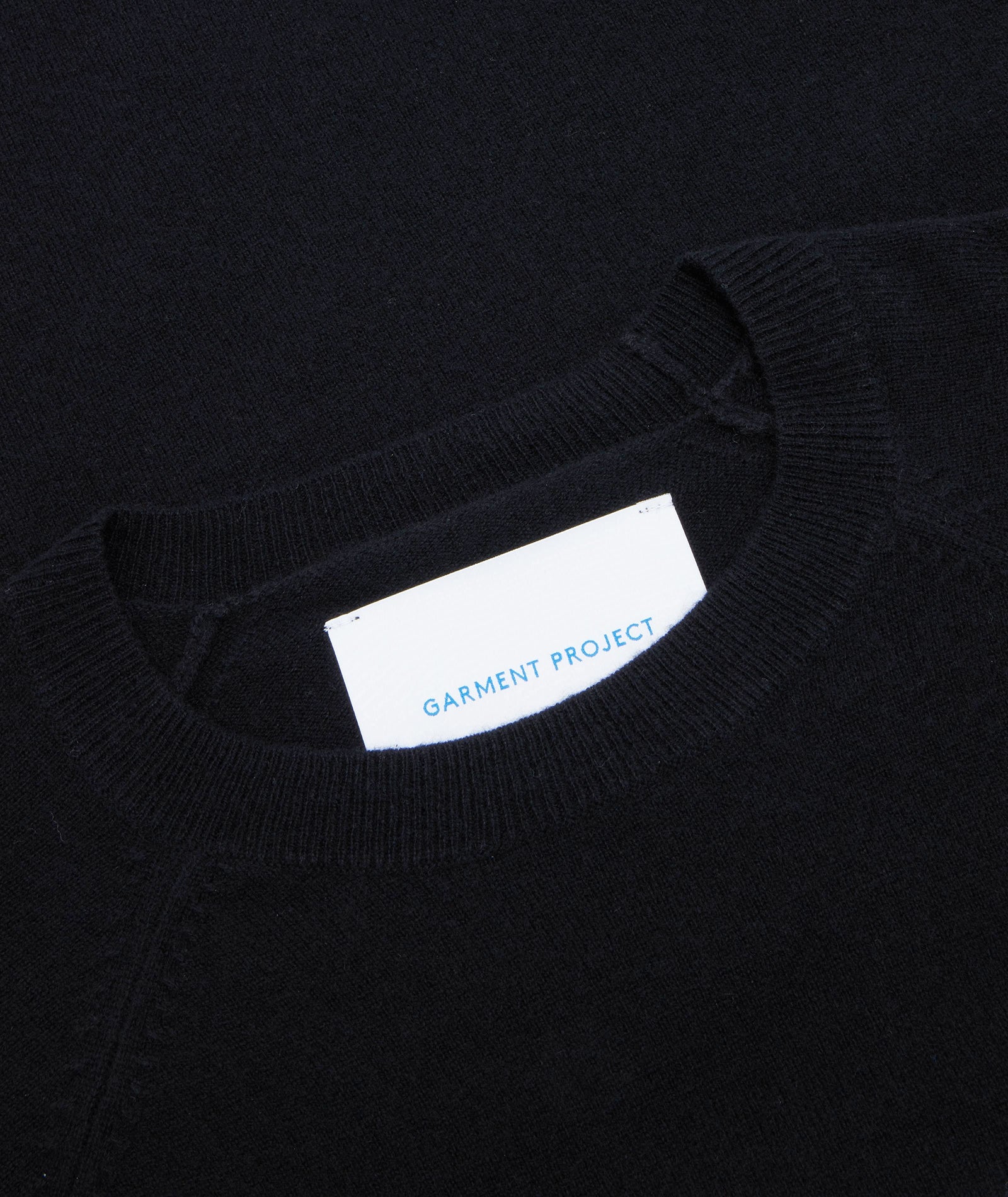 GARMENT PROJECT MAN Cashmere Raglan Knit - Black Knit 999 Black