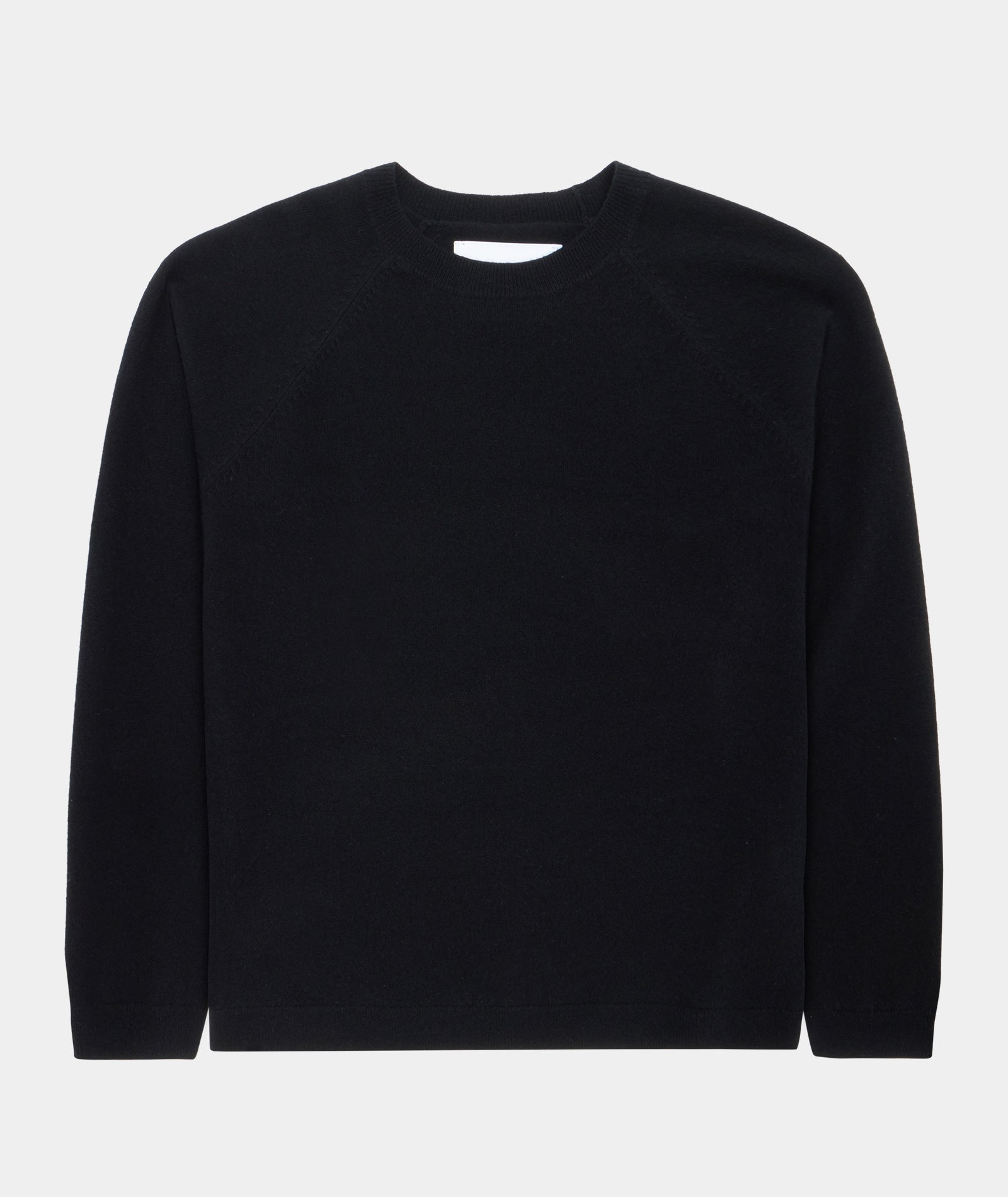 GARMENT PROJECT MAN Cashmere Raglan Knit - Black Knit 999 Black