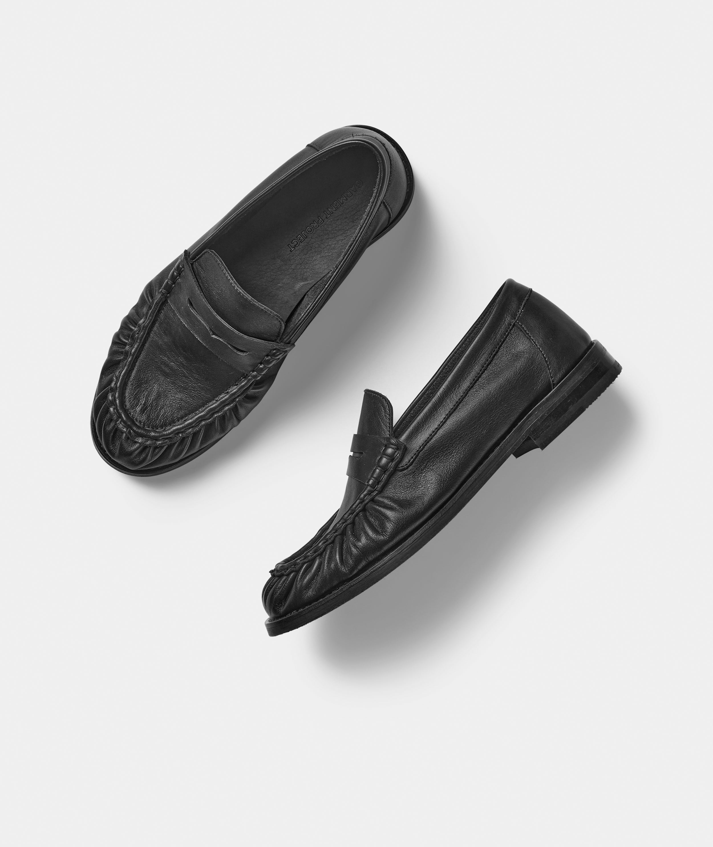 GARMENT PROJECT WMNS Charlie - Black Leather Loafer 999 Black