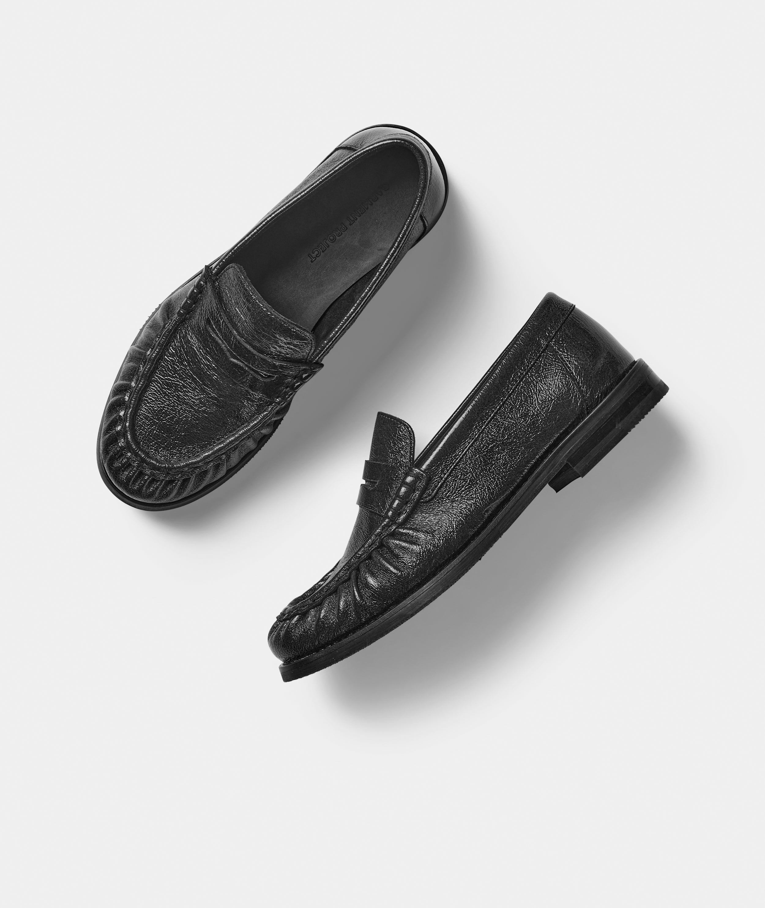 GARMENT PROJECT WMNS Charlie - Black Vintage Patent Leather Loafer