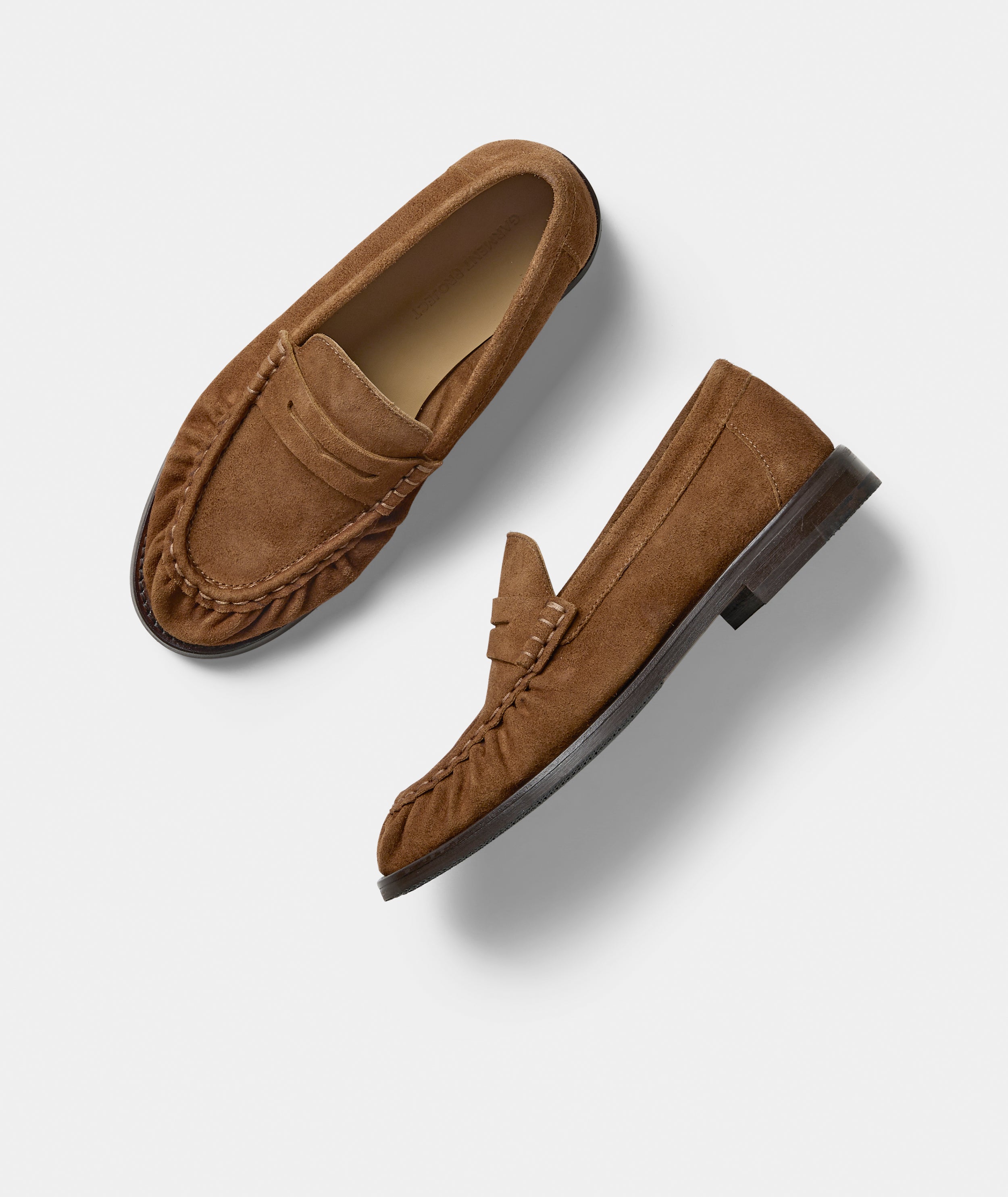 GARMENT PROJECT WMNS Charlie - Cognac Suede Loafer 650 Cognac