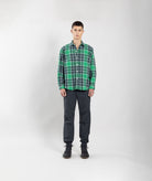 GARMENT PROJECT MAN Check Overshirt - Green Overshirt 200 Green