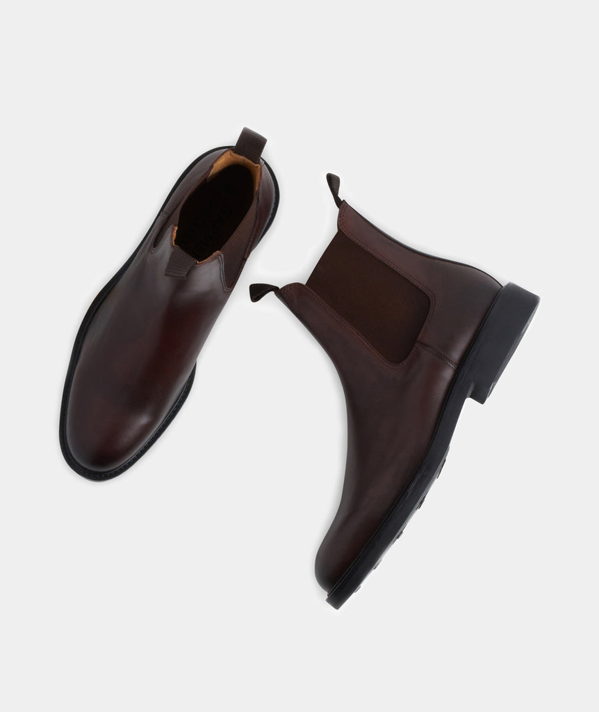 GARMENT PROJECT MAN Chelsea Boot - Dark Brown Leather Boots 800 Brown