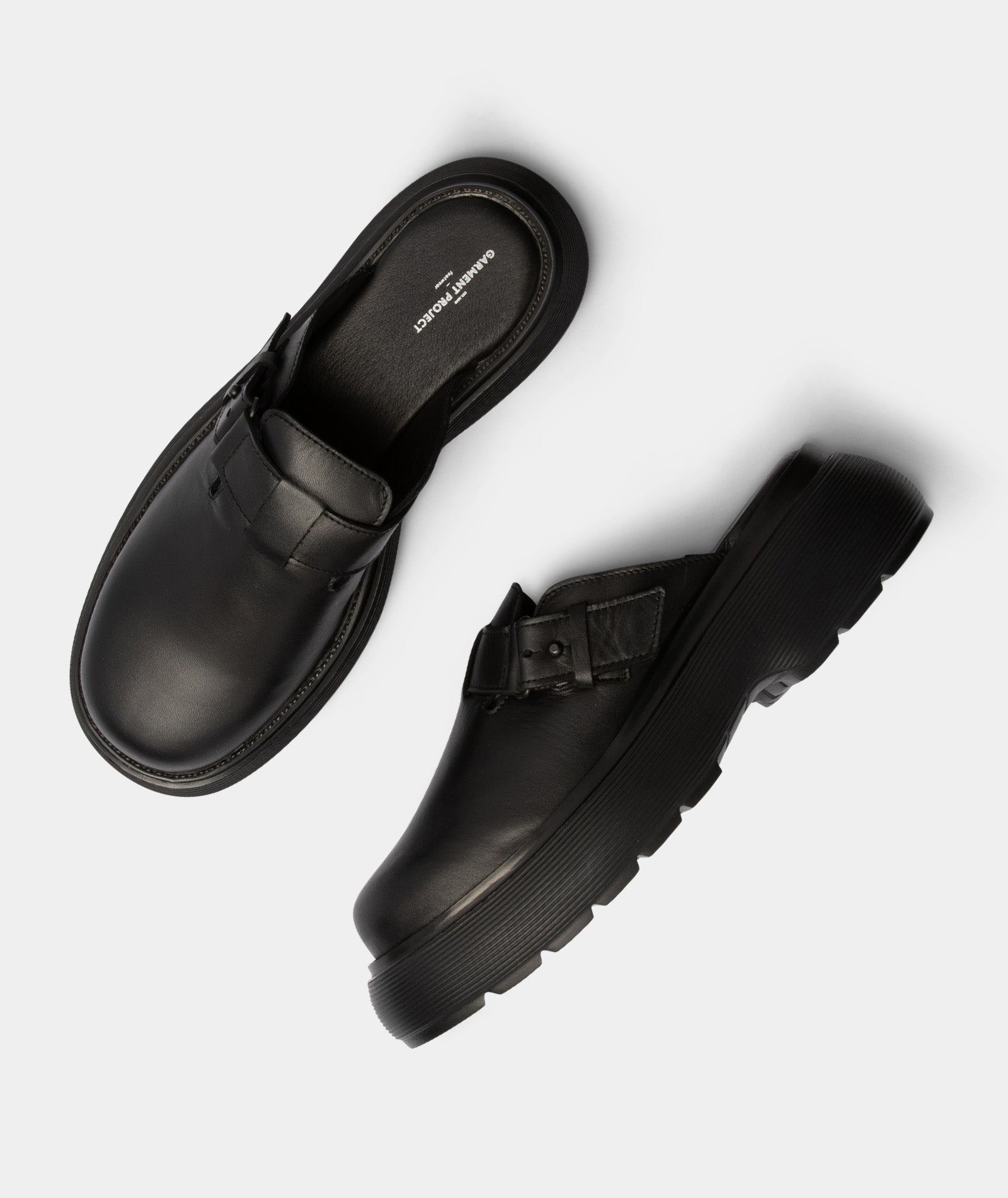 GARMENT PROJECT WMNS Cloud Clog - Black Leather Slipper 999 Black