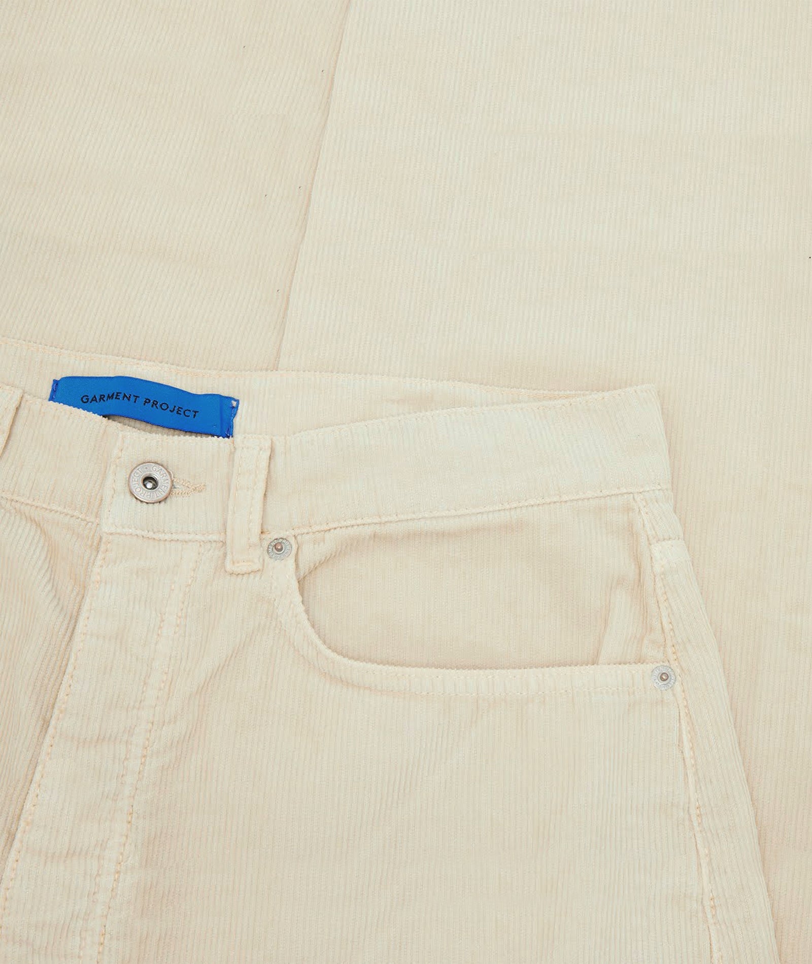 GARMENT PROJECT MAN Corduroy Five Pocket Loose Fit - Bone Pant 111 Bone White