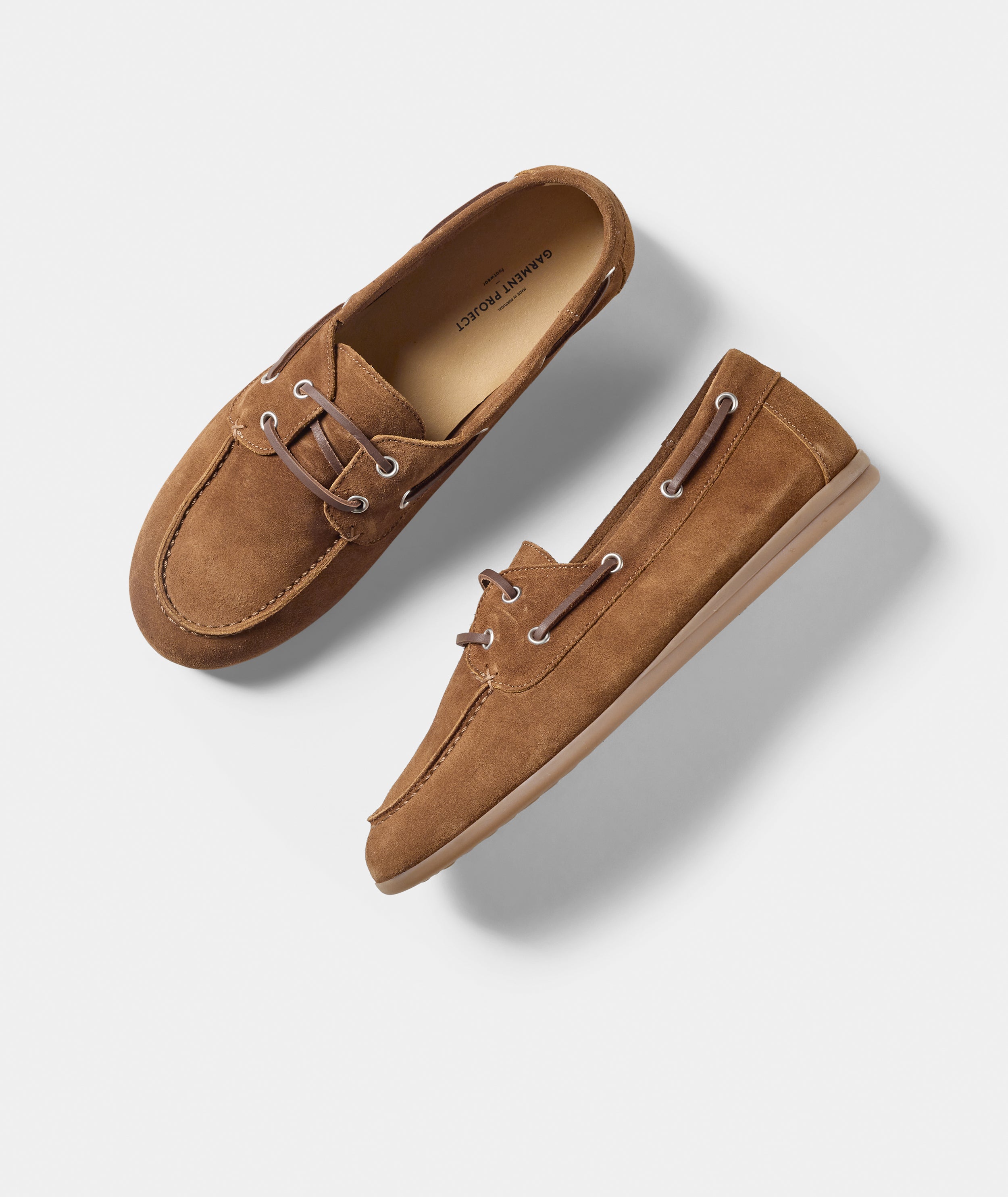 GARMENT PROJECT WMNS Daisy Boat Shoe - Cognac Suede Shoes 650 Cognac