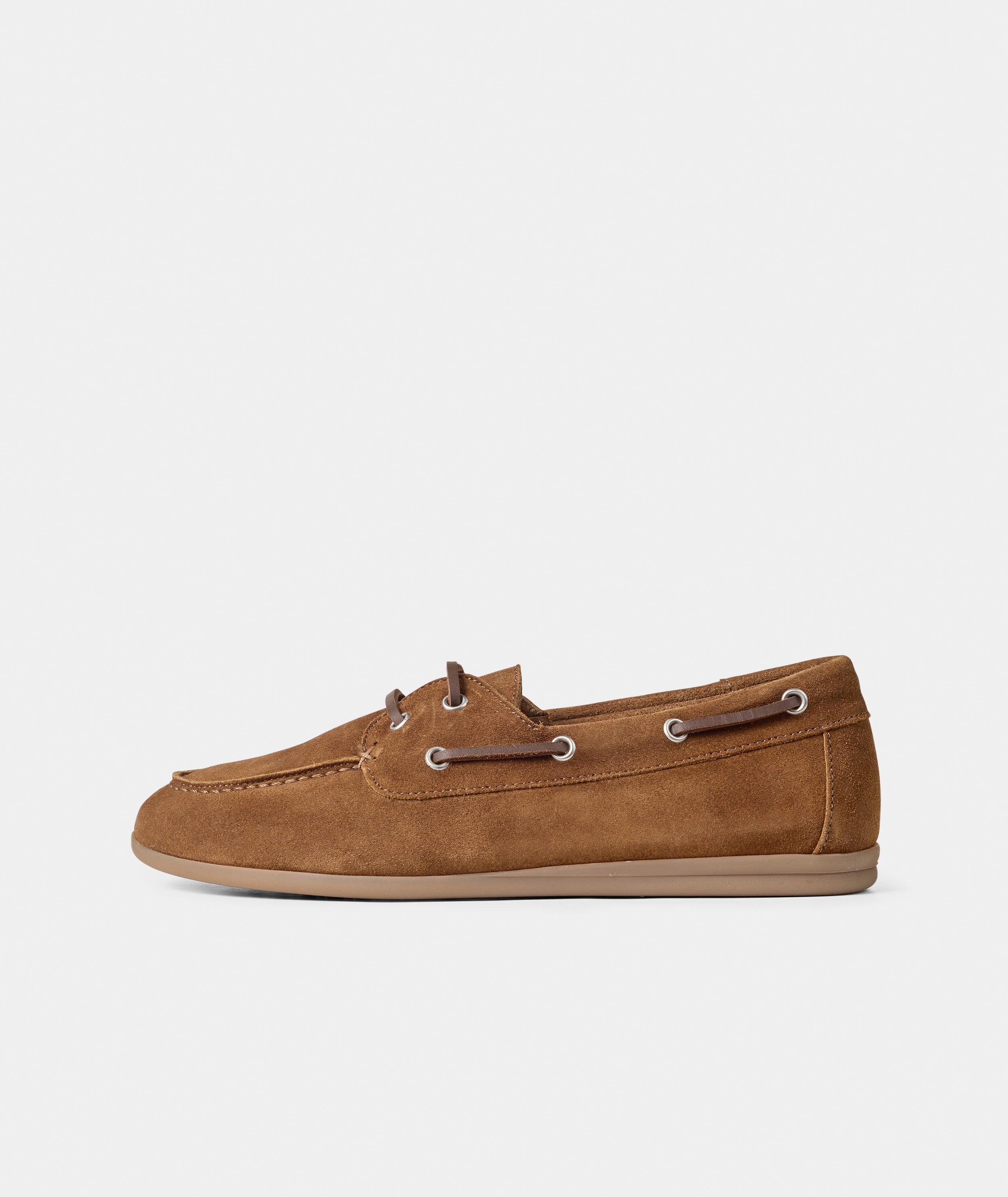 GARMENT PROJECT WMNS Daisy Boat Shoe - Cognac Suede Shoes 650 Cognac