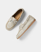 GARMENT PROJECT WMNS Daisy Boat Shoe - Off-White Cracked Leather Shoes 110 Off White