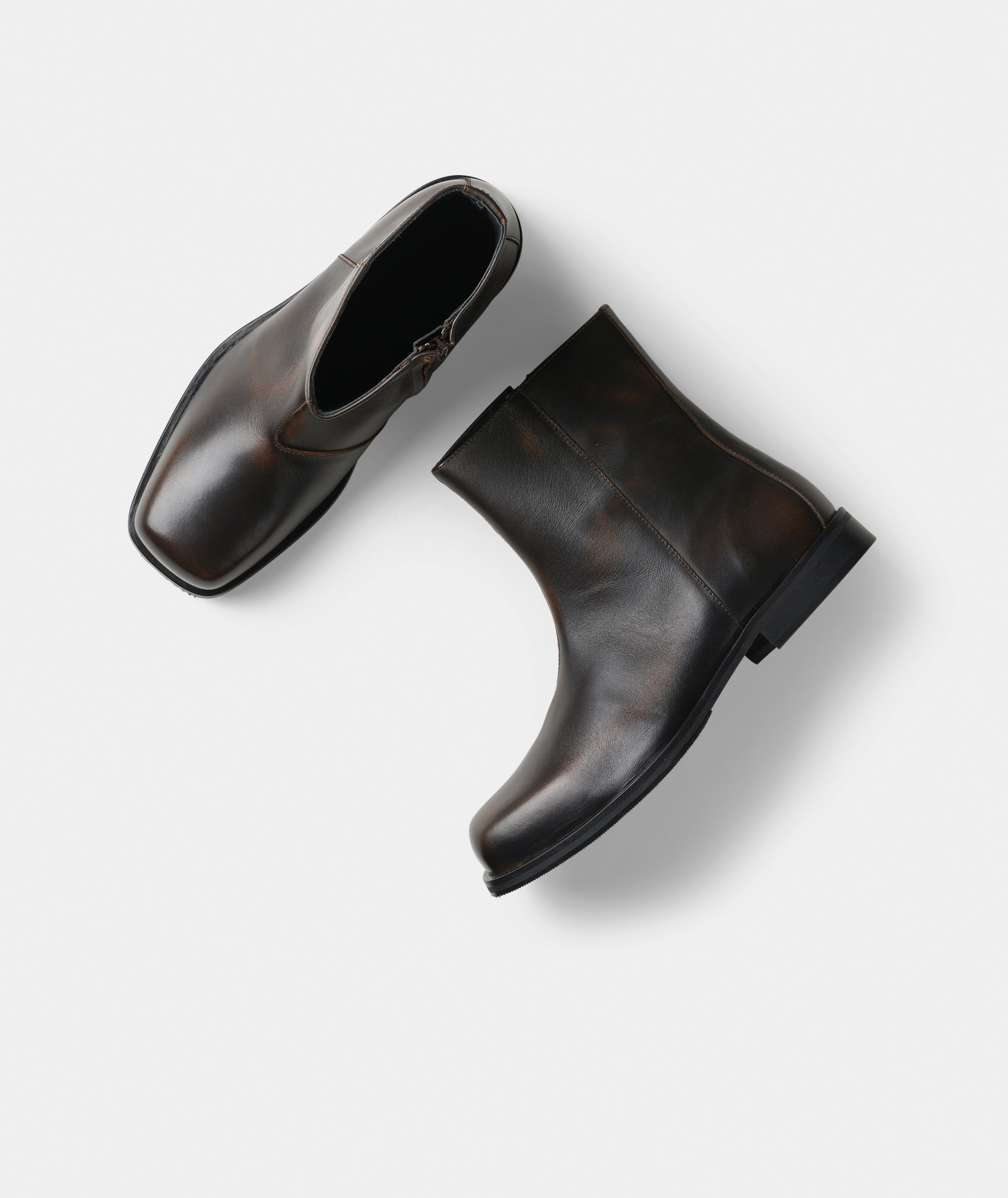 GARMENT PROJECT MAN Drew - Brown Vintage Leather Boots 800 Brown