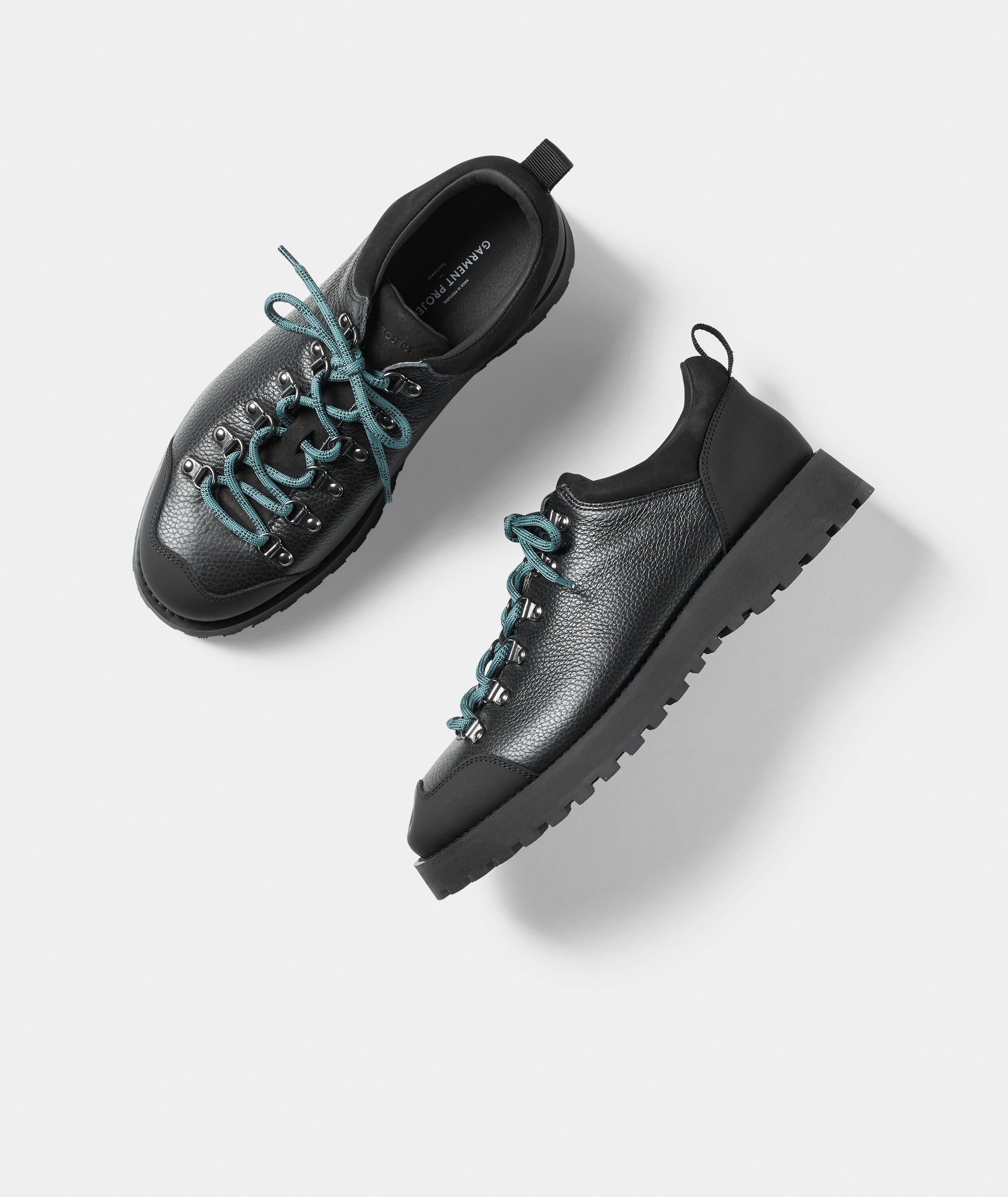 GARMENT PROJECT MAN Dune Low - Black Tumbled Leather Shoes 999 Black