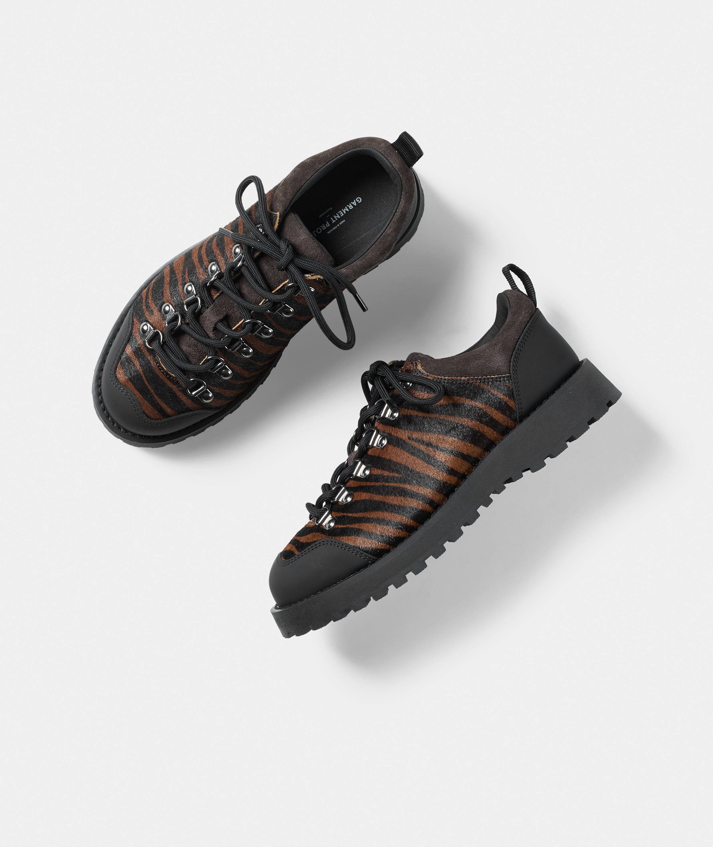 GARMENT PROJECT WMNS Dune Low - Brown Zebra Pony Hair Shoes 800 Brown