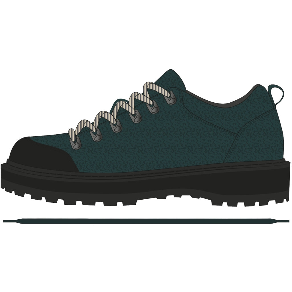 GARMENT PROJECT MAN Dune Low - Dark Green Tumbled Leather Shoes 215 Dark Green