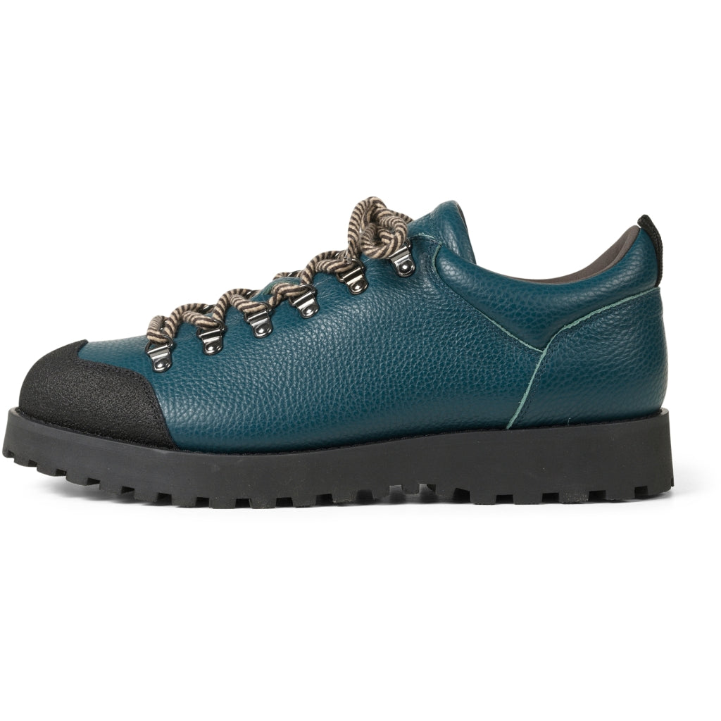 GARMENT PROJECT WMNS Dune Low - Dark Green Tumbled Leather Shoes 215 Dark Green