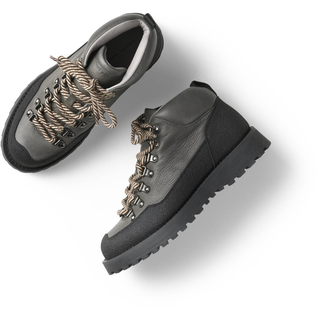GARMENT PROJECT WMNS Dune Mid - Dark Grey Tumbled Leather Boots 7673 Dark Grey