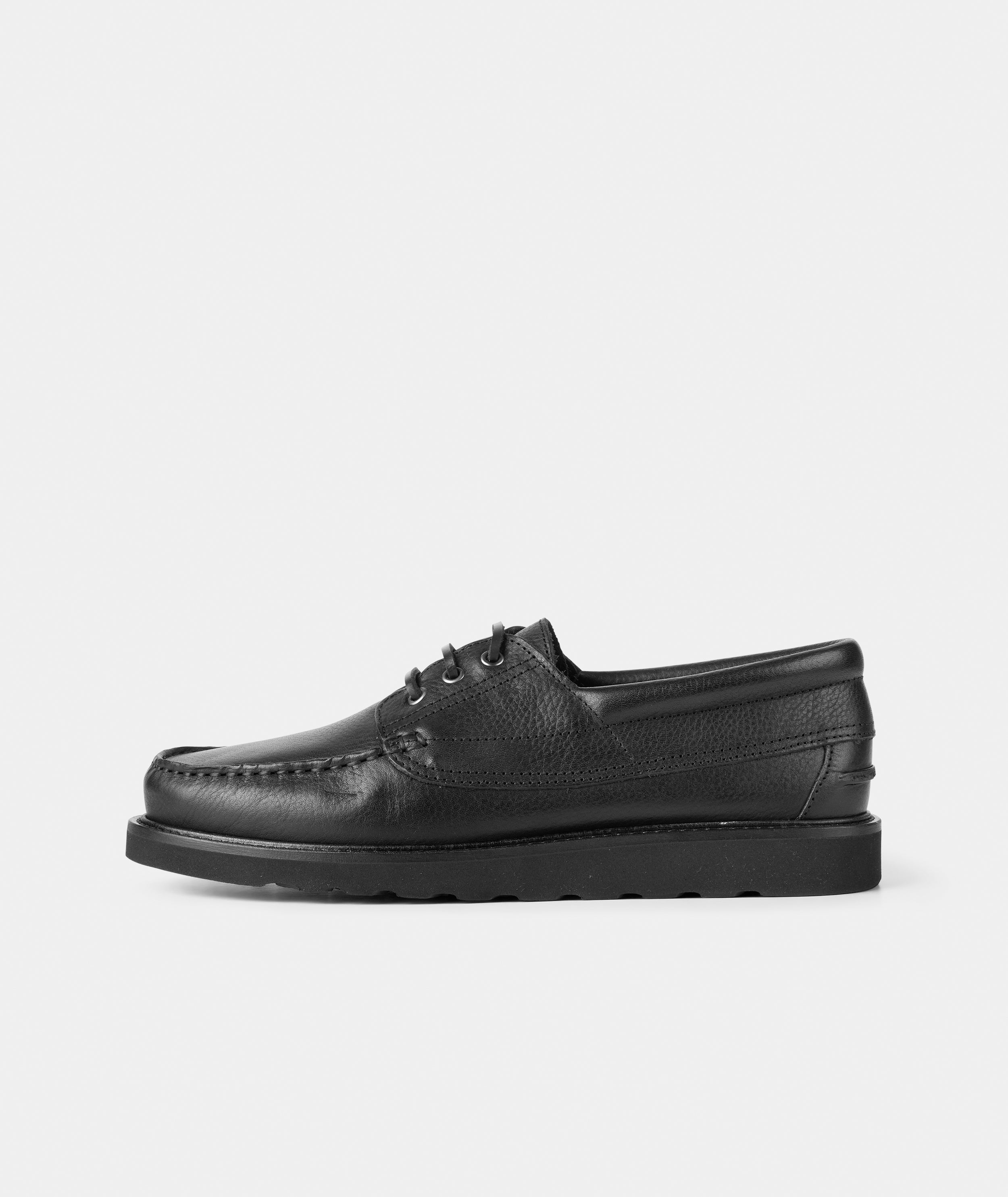 GARMENT PROJECT MAN Egon - Black Tumbled Leather Shoes 999 Black