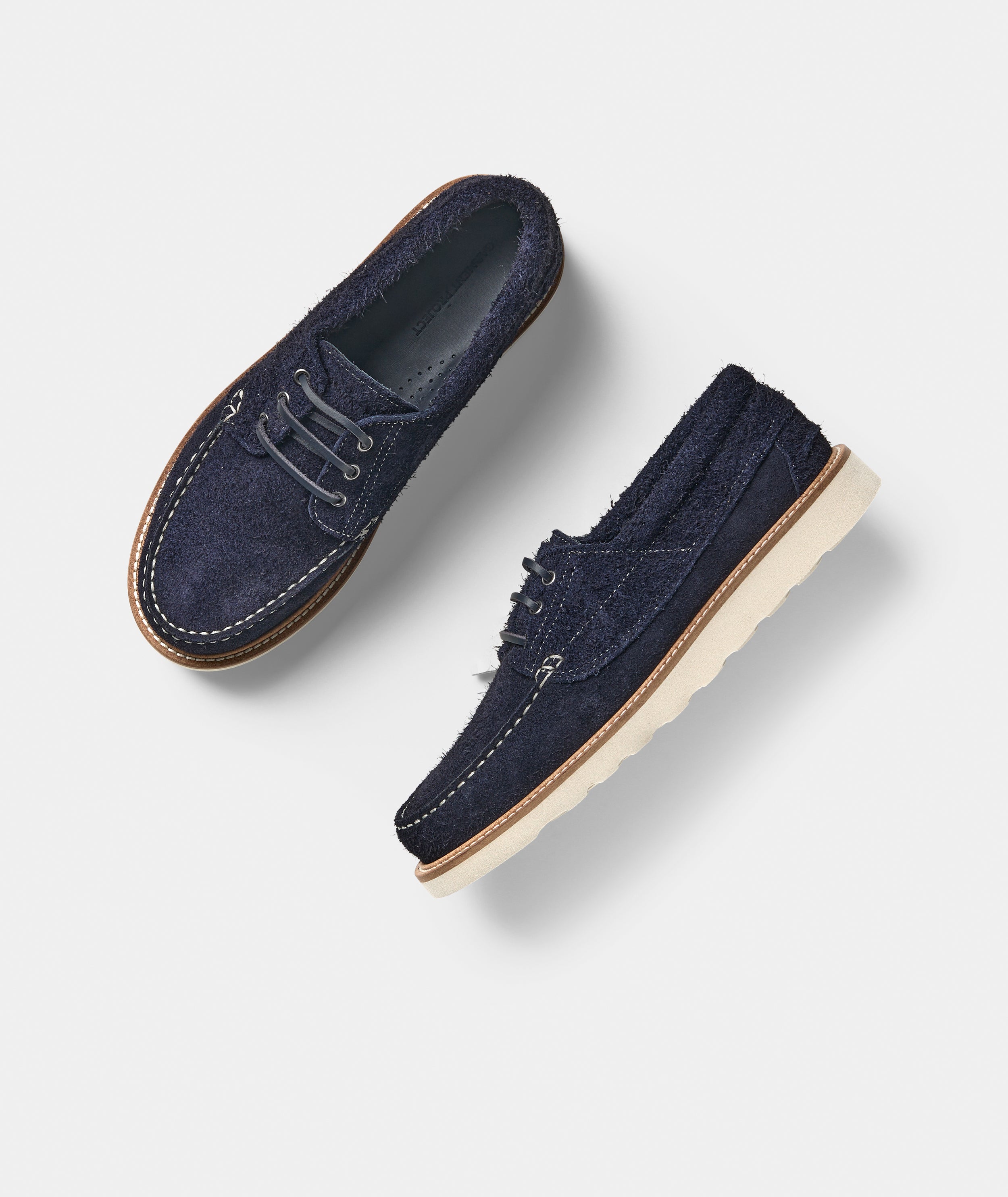 GARMENT PROJECT MAN Egon - Navy Hairy Suede Shoes 500 Navy