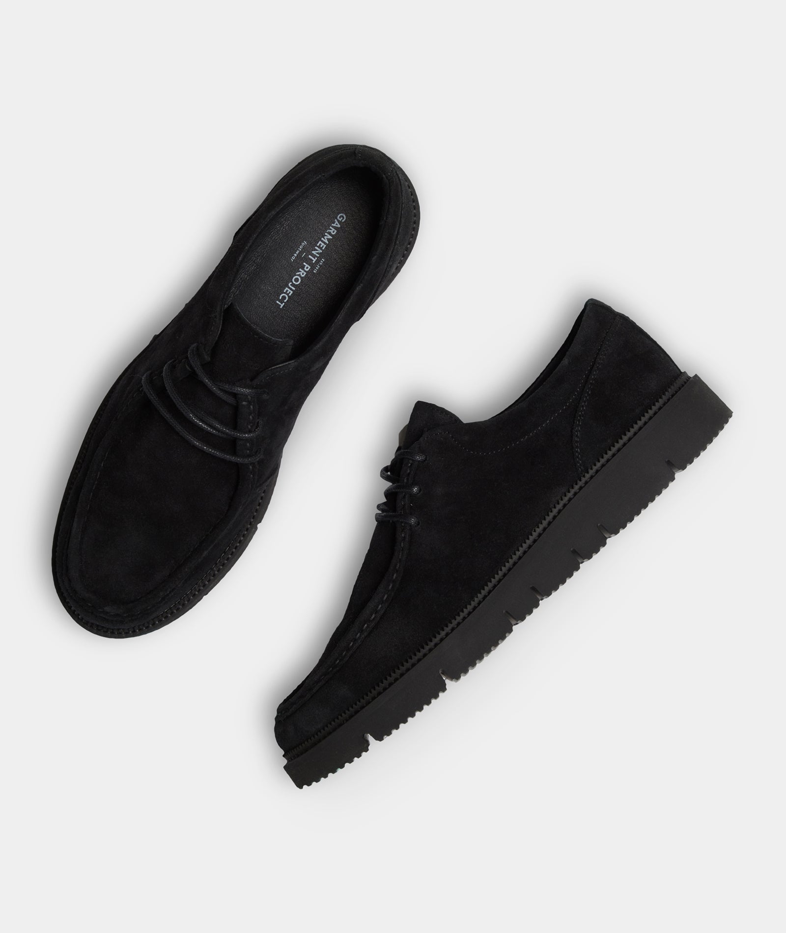 GARMENT PROJECT MAN Eilo Vibram Low - Black Suede Shoes 999 Black