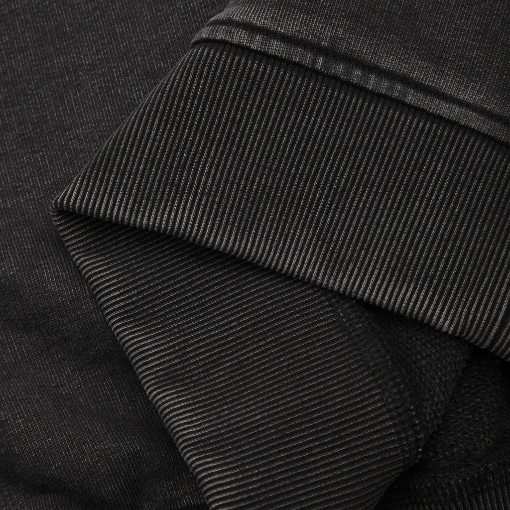 GARMENT PROJECT MAN GP Drop Shoulder Crew Neck Sweat - Acid Black Crew Neck Sweat
