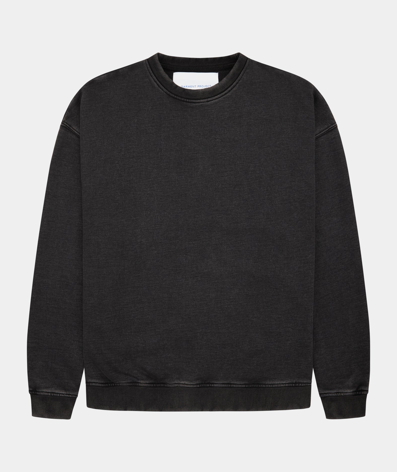 GARMENT PROJECT MAN GP Drop Shoulder Crew Neck Sweat - Acid Black Crew Neck Sweat 995 Acid Black