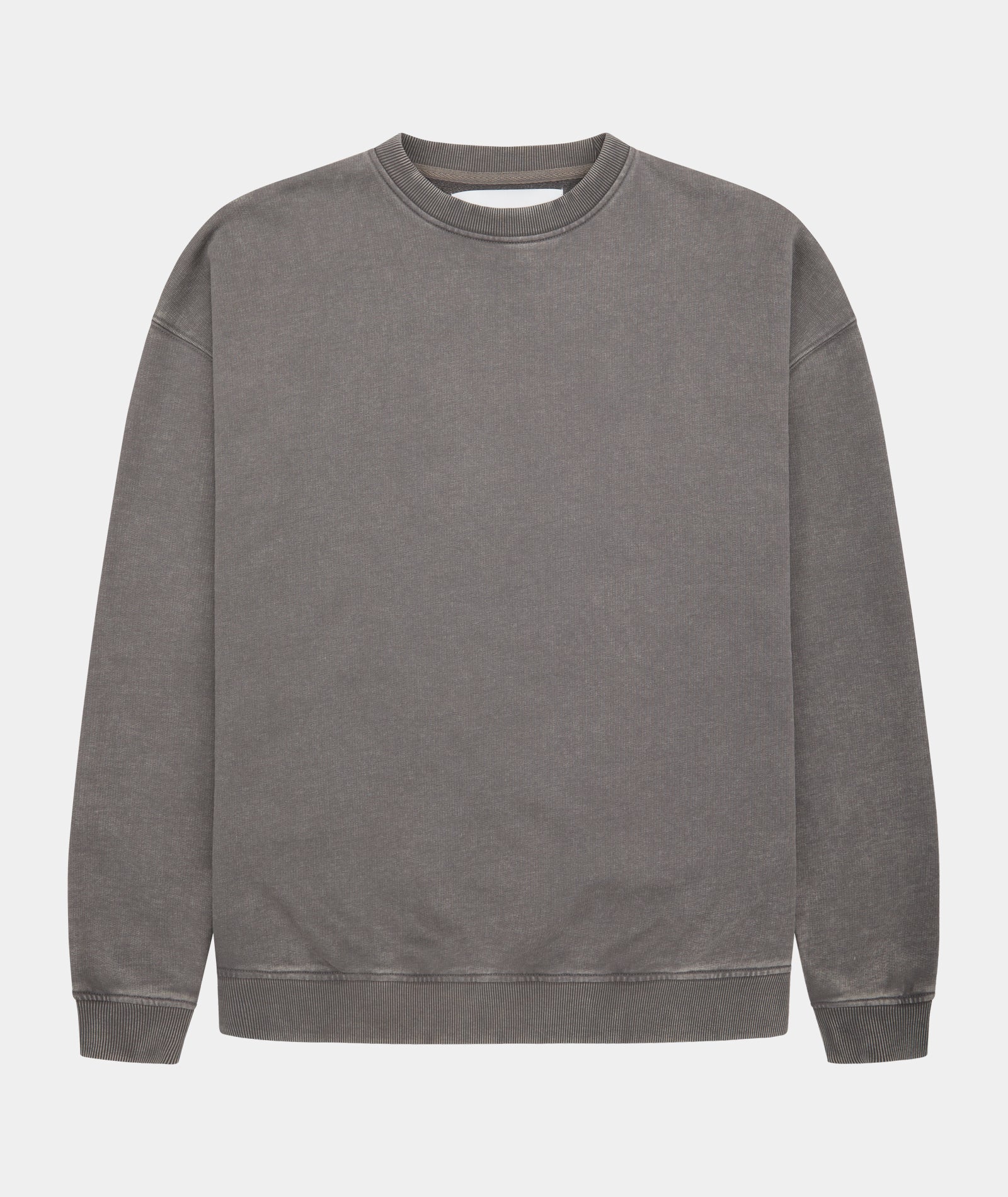 GARMENT PROJECT MAN GP Drop Shoulder Crew Neck Sweat - Acid Grey Crew Neck Sweat 435 Acid Grey