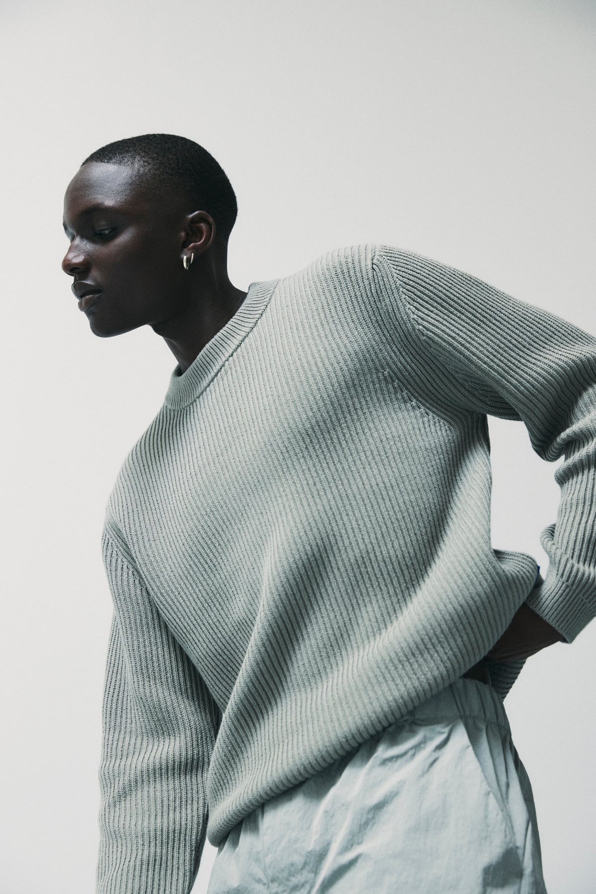 Half Zip Wool Knit - Dark Grey Melange – Garment Project